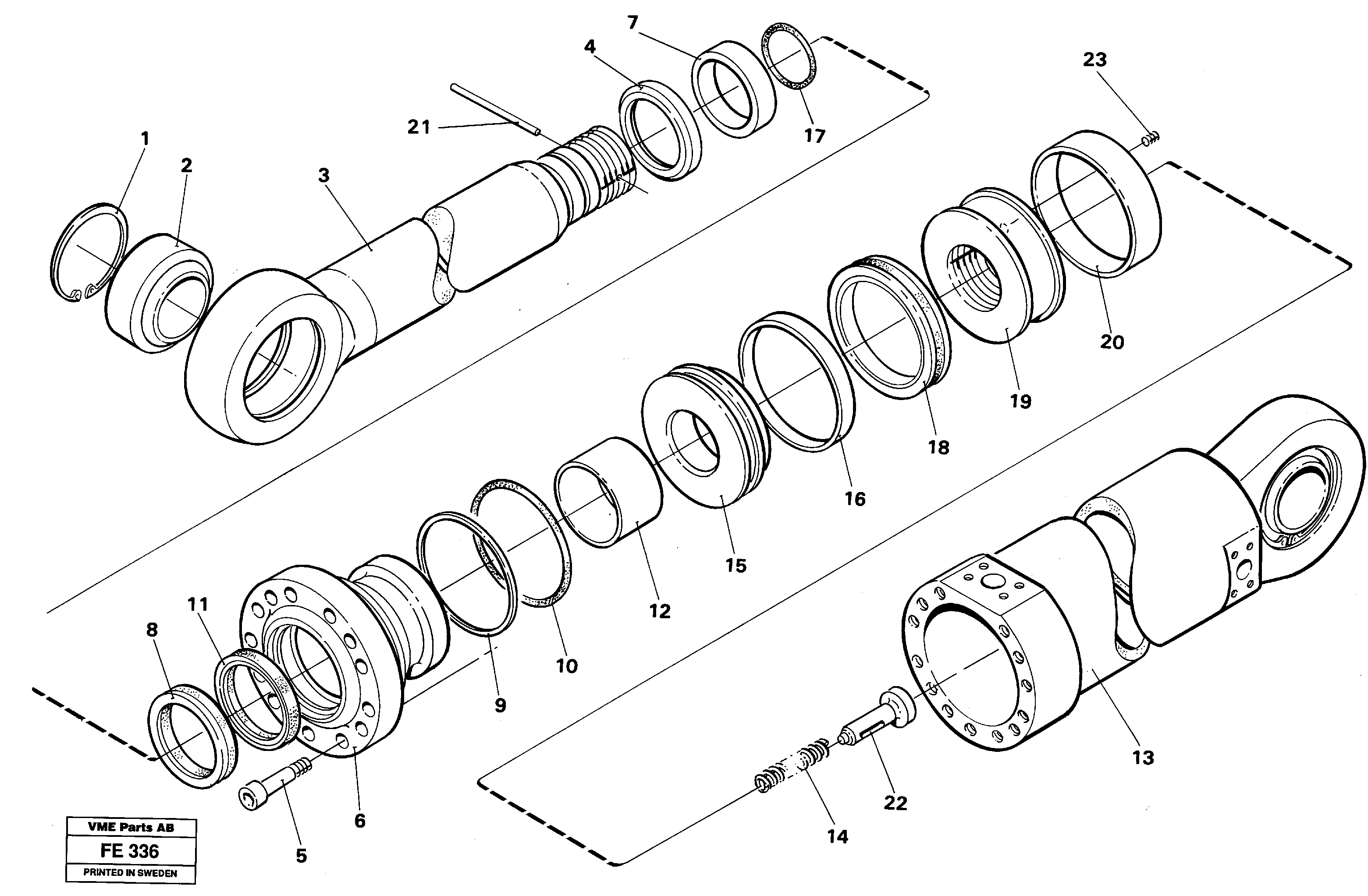 Схема запчастей Volvo EC620 - 26439 Bucket cylinder, front shovel equipment EC620 ?KERMAN ?KERMAN EC620 SER NO - 445