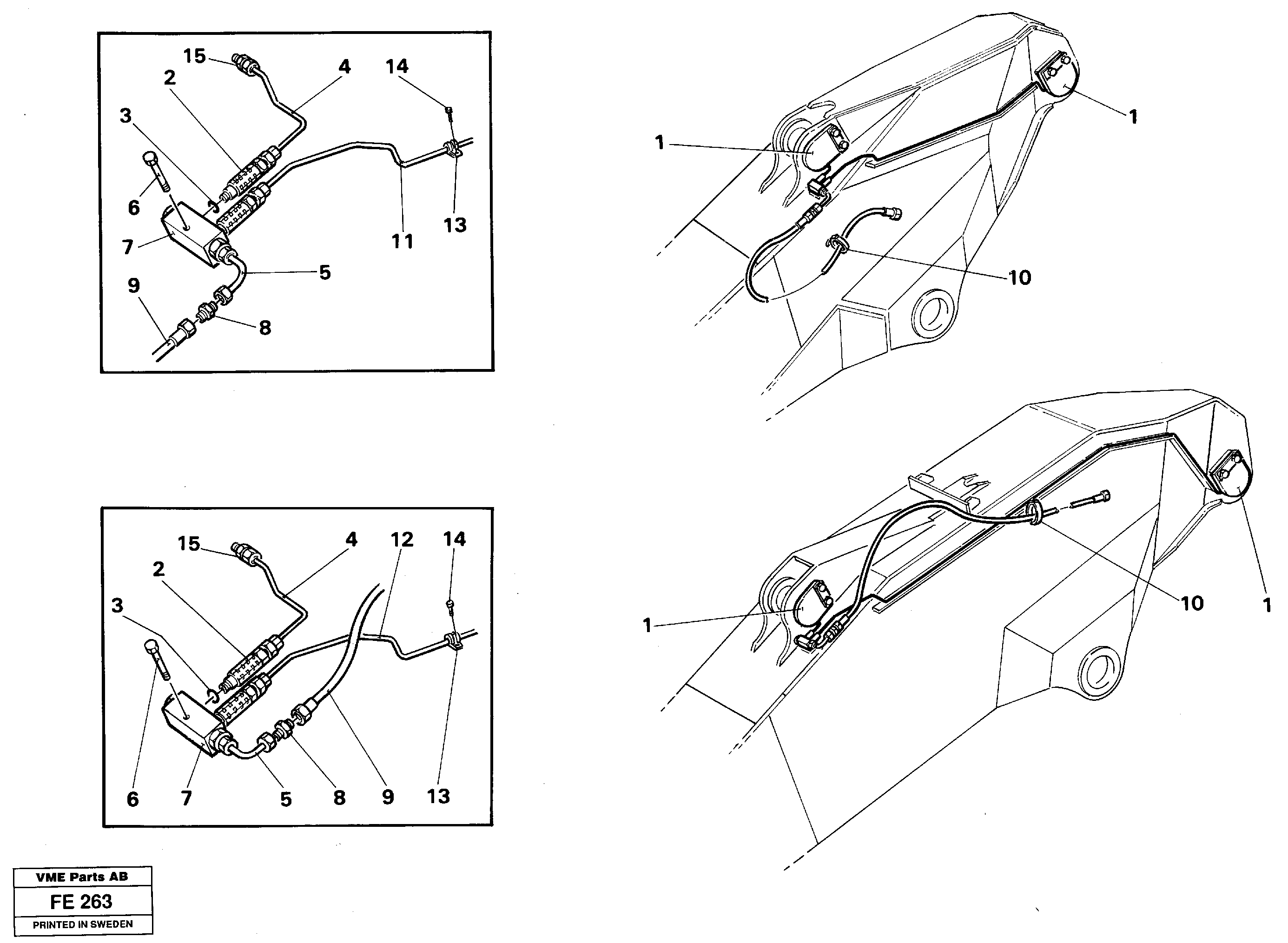 Схема запчастей Volvo EC620 - 35392 Automatic dipper lubrication, 3.0 m/ 4.0 m EC620 ?KERMAN ?KERMAN EC620 SER NO - 445