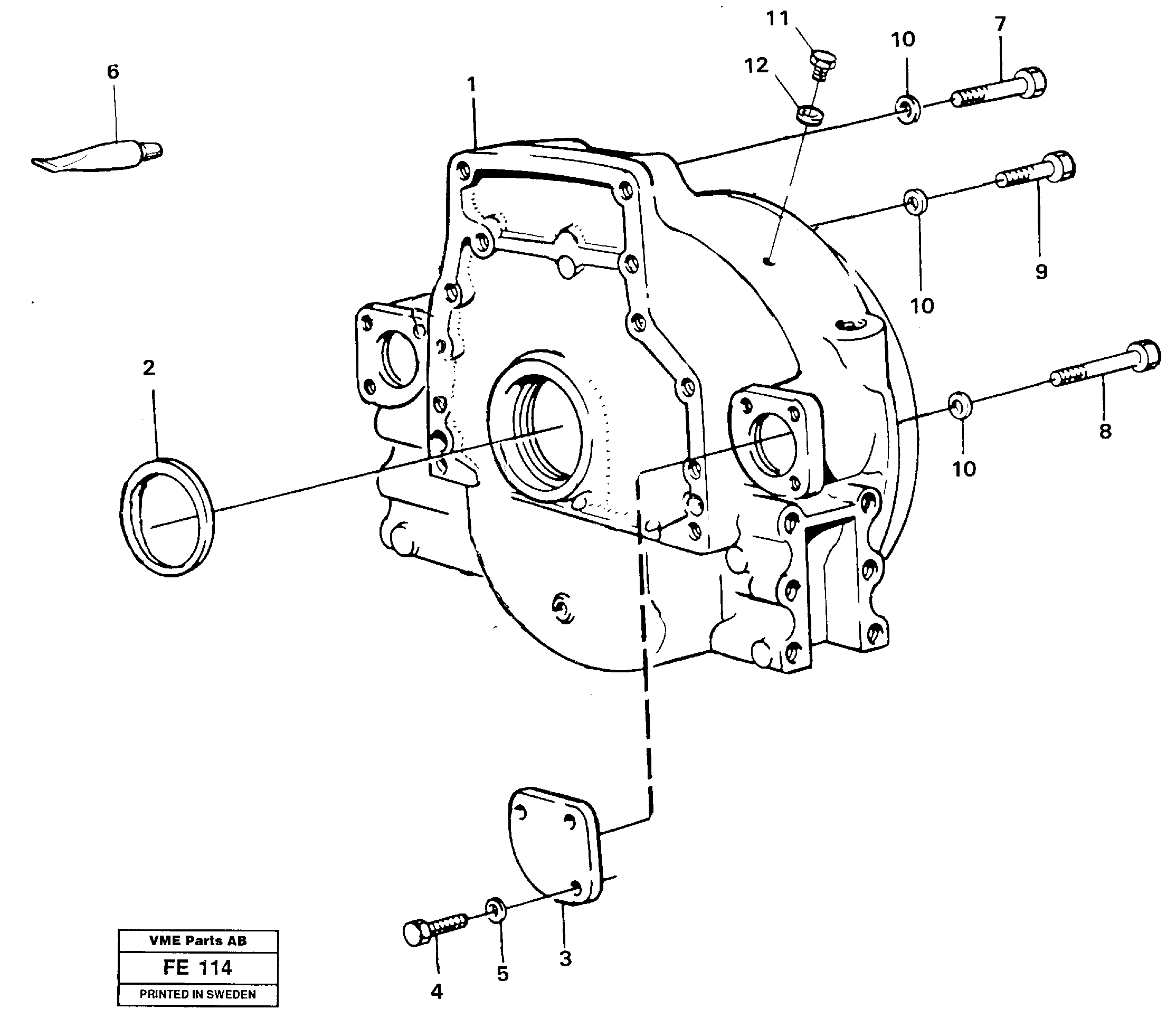 Схема запчастей Volvo EC620 - 27331 Картер маховика EC620 ?KERMAN ?KERMAN EC620 SER NO - 445