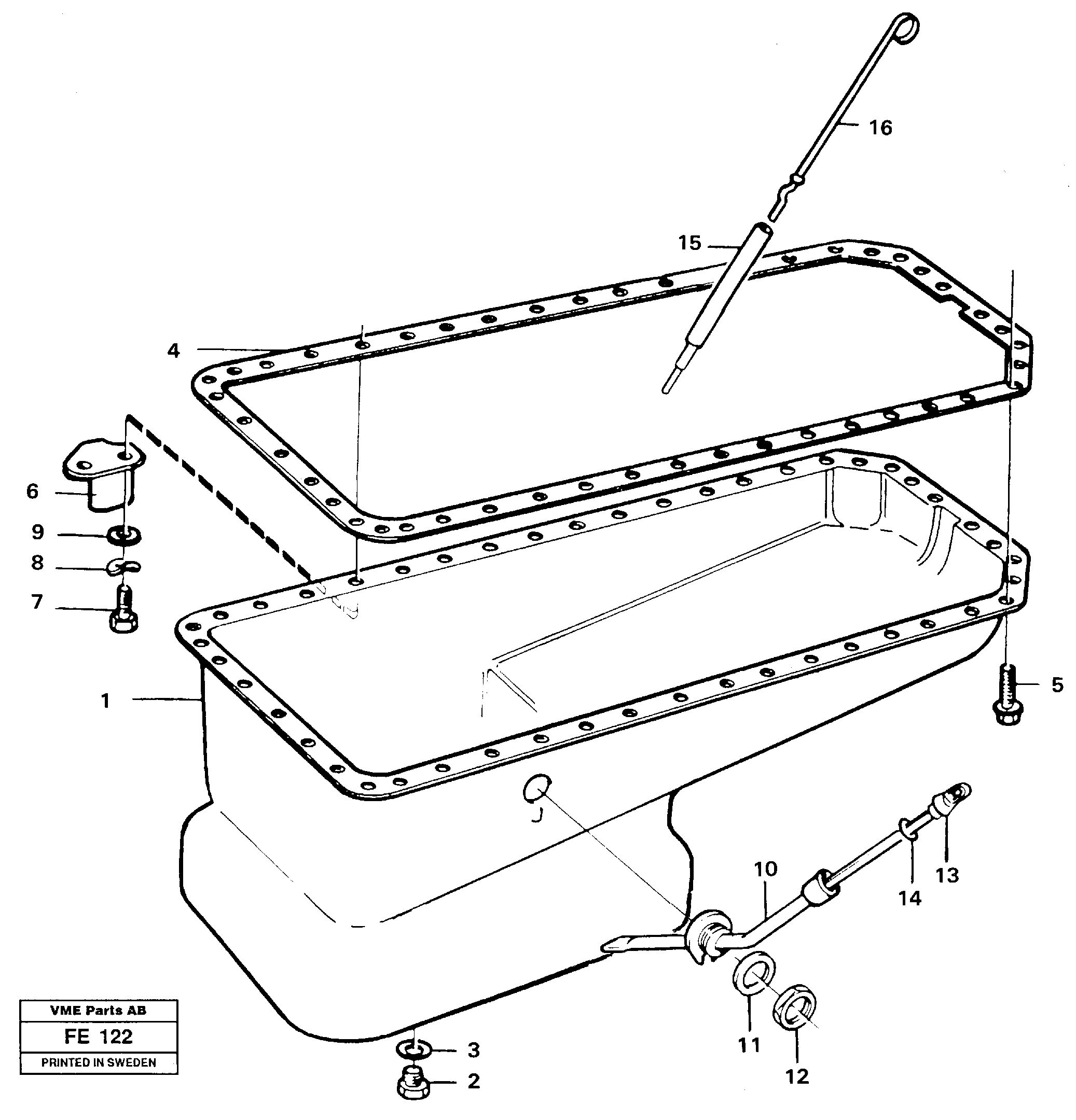 Схема запчастей Volvo EC620 - 46122 Oil sump EC620 ?KERMAN ?KERMAN EC620 SER NO - 445