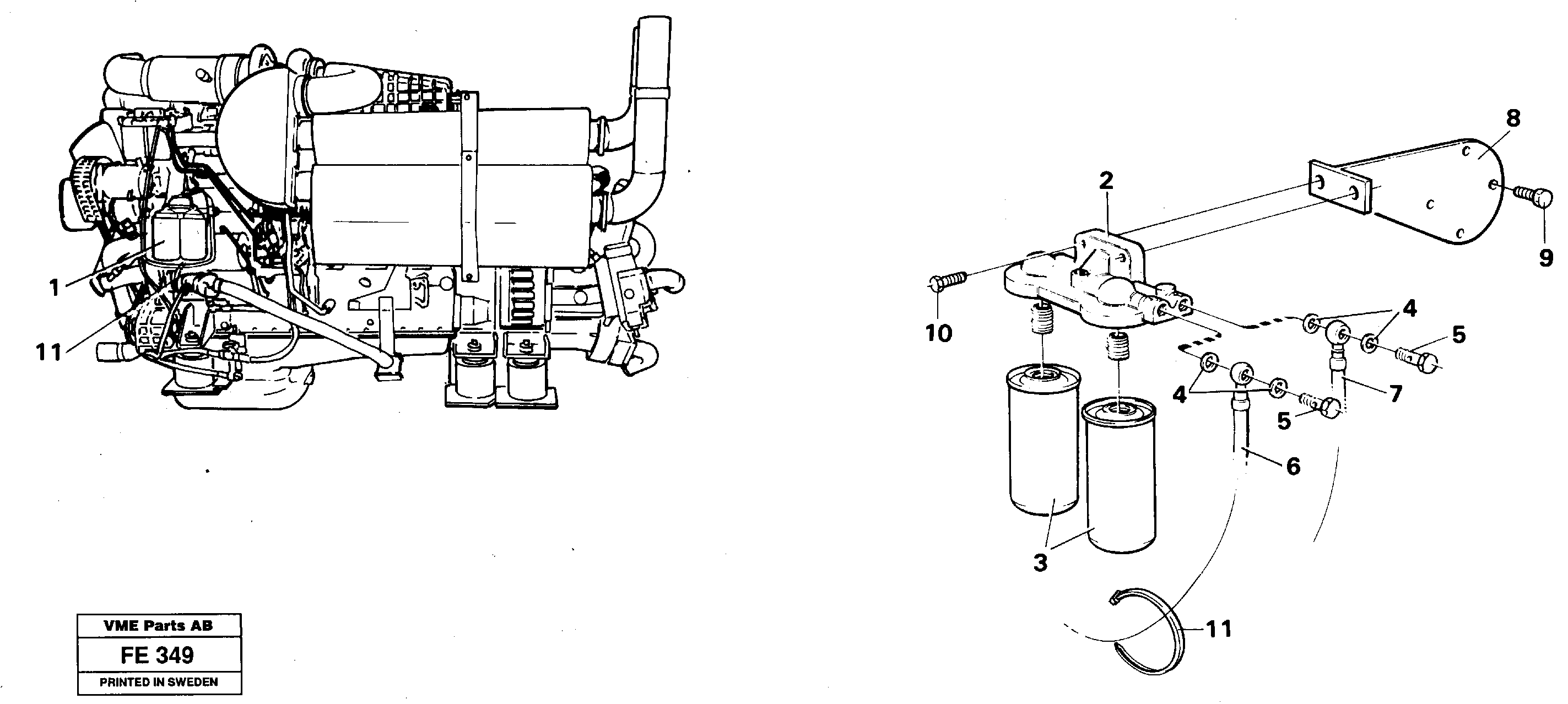 Схема запчастей Volvo EC620 - 27024 Extra fuel filter EC620 ?KERMAN ?KERMAN EC620 SER NO - 445