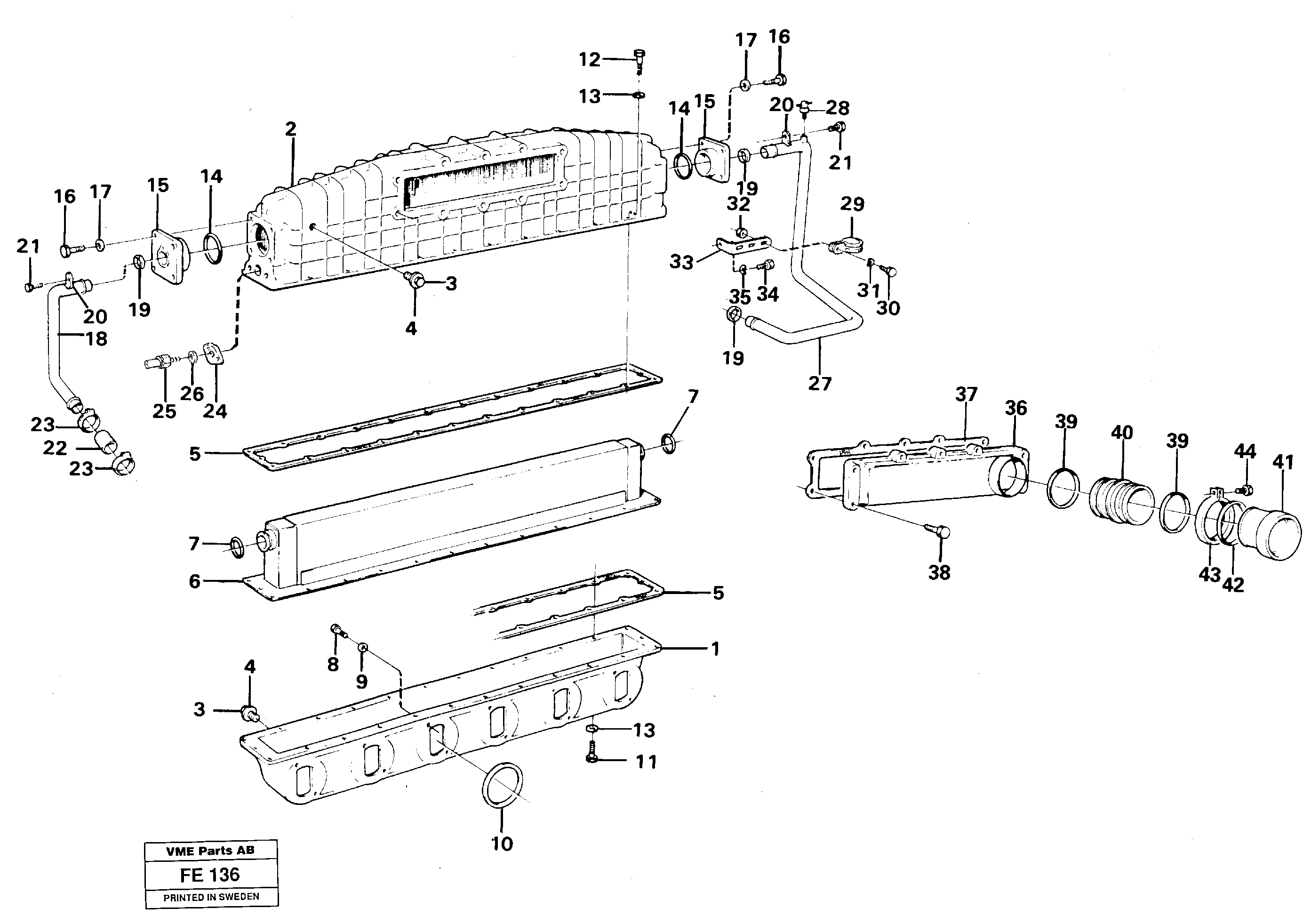 Схема запчастей Volvo EC620 - 67774 Induction manifold with fitting parts EC620 ?KERMAN ?KERMAN EC620 SER NO - 445