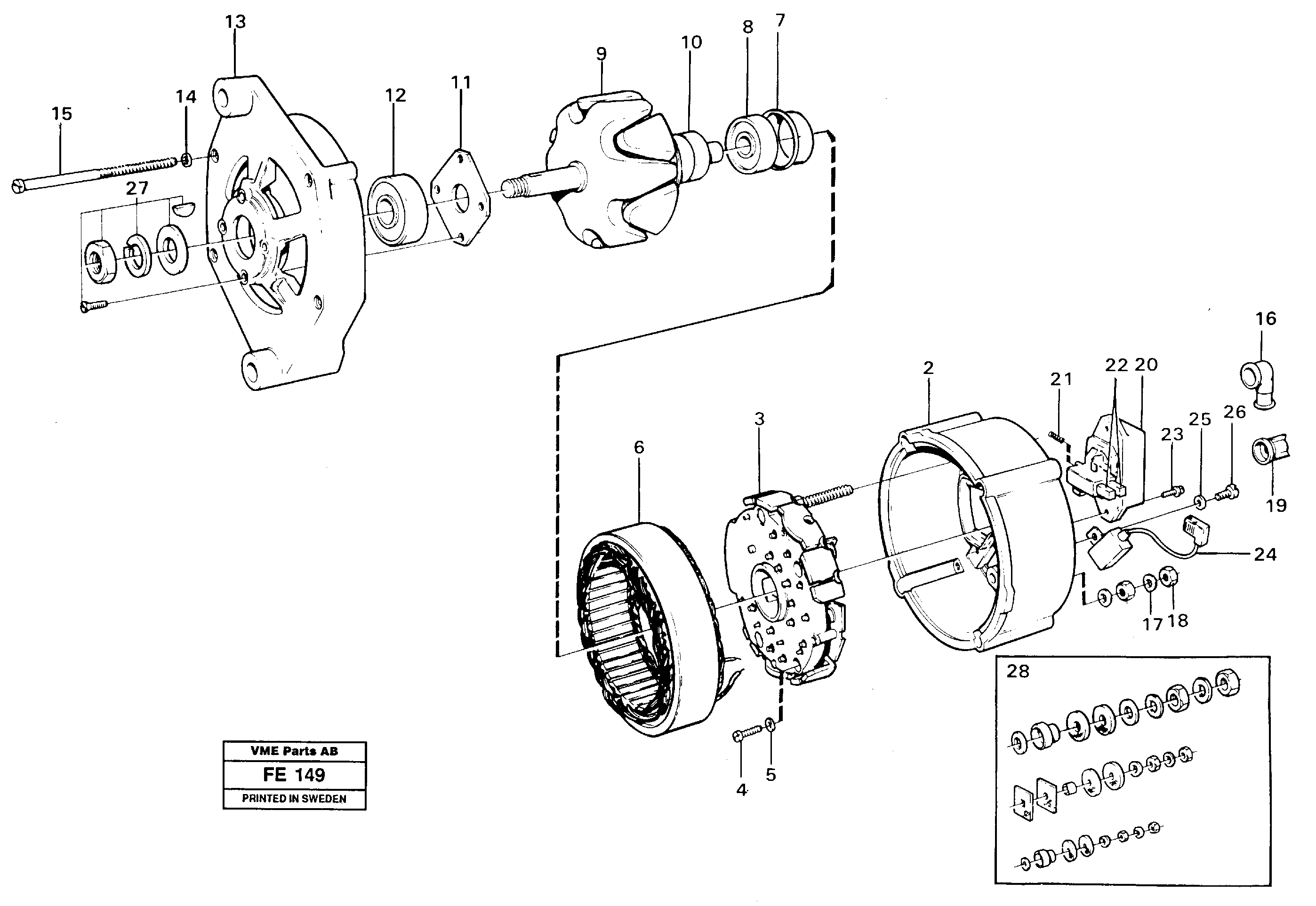 Схема запчастей Volvo EC620 - 16503 Alternator EC620 ?KERMAN ?KERMAN EC620 SER NO - 445