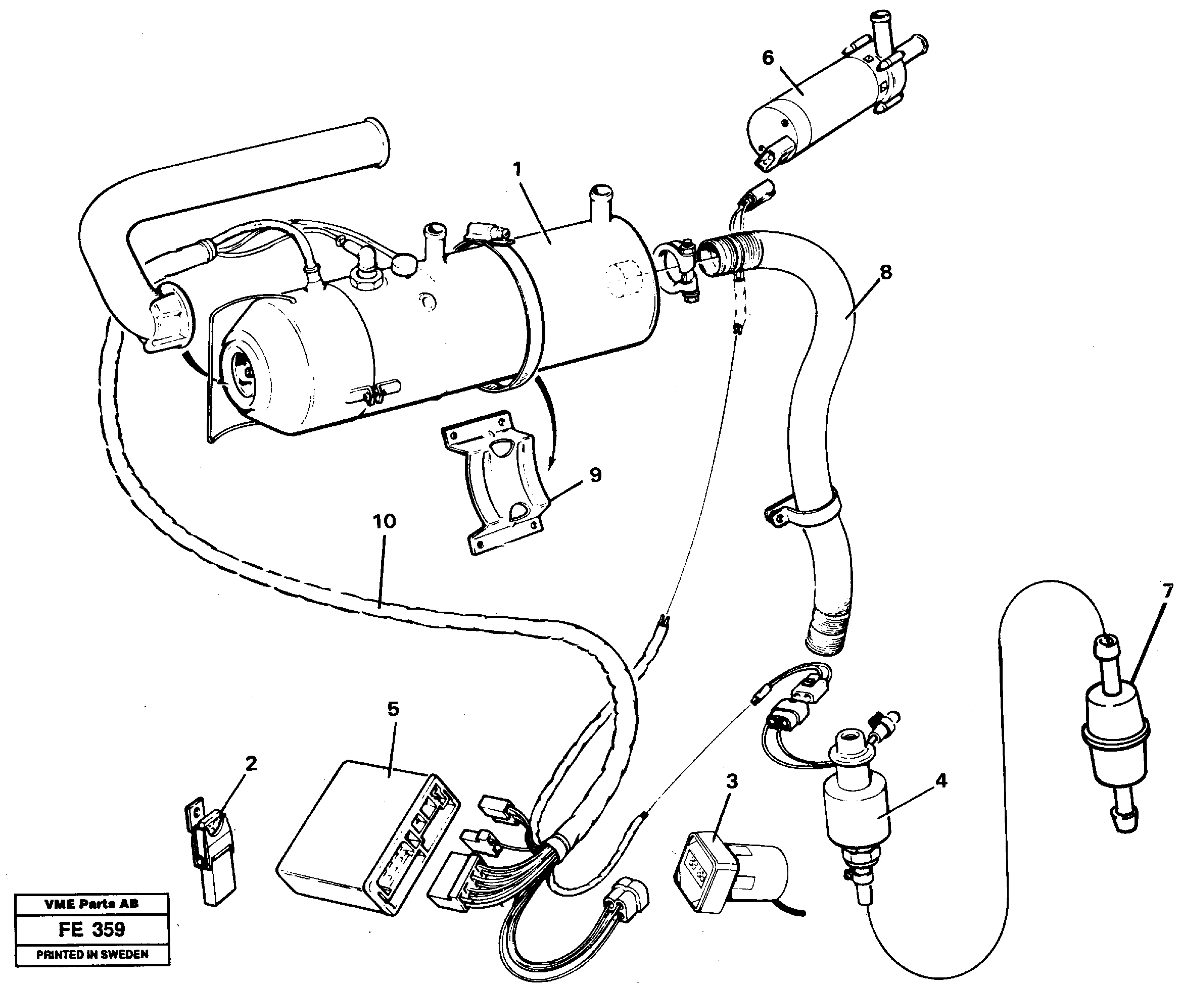 Схема запчастей Volvo EC620 - 68053 Electrical system for diesel powered supple- mentary EC620 ?KERMAN ?KERMAN EC620 SER NO - 445