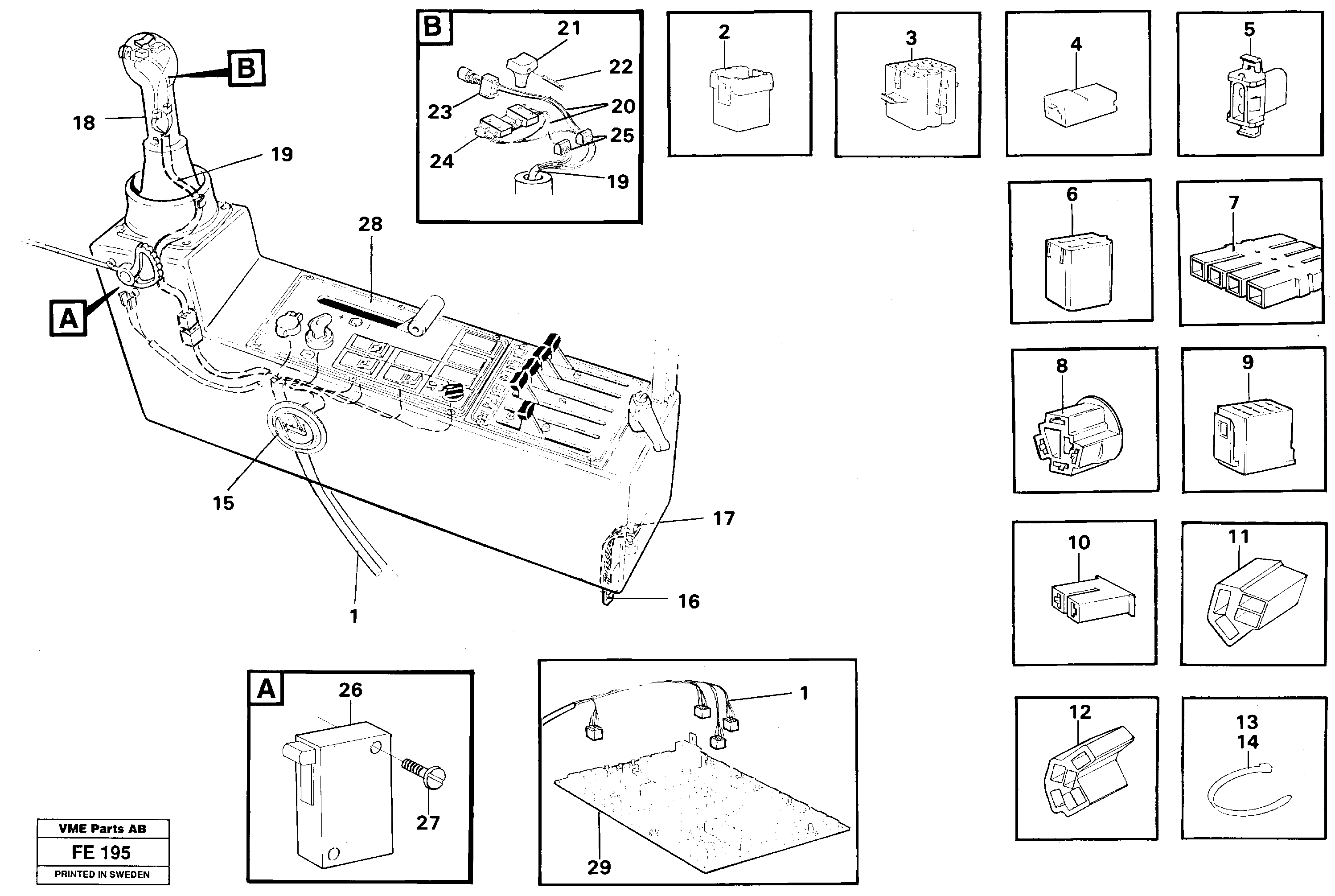 Схема запчастей Volvo EC620 - 49688 Cable harness, Side panel, Lh EC620 ?KERMAN ?KERMAN EC620 SER NO - 445