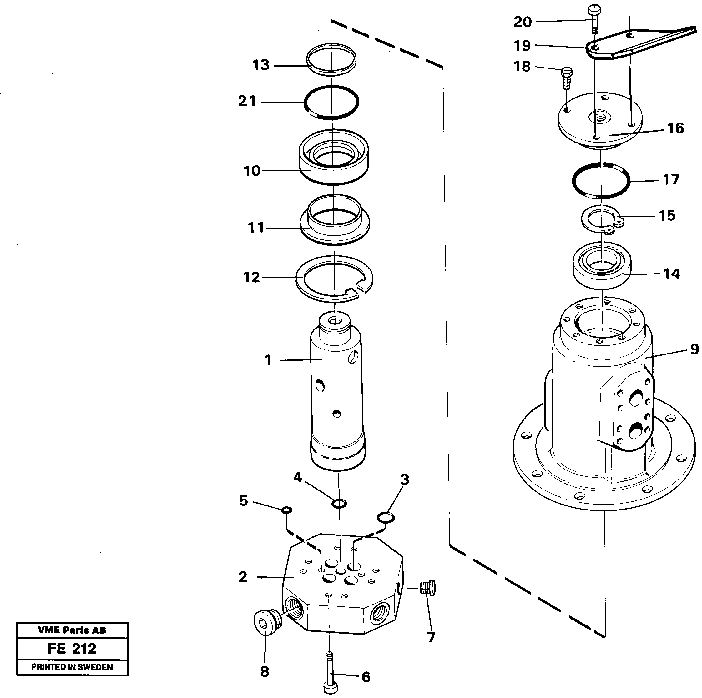 Схема запчастей Volvo EC620 - 1986 Шарнир поворотный EC620 ?KERMAN ?KERMAN EC620 SER NO - 445