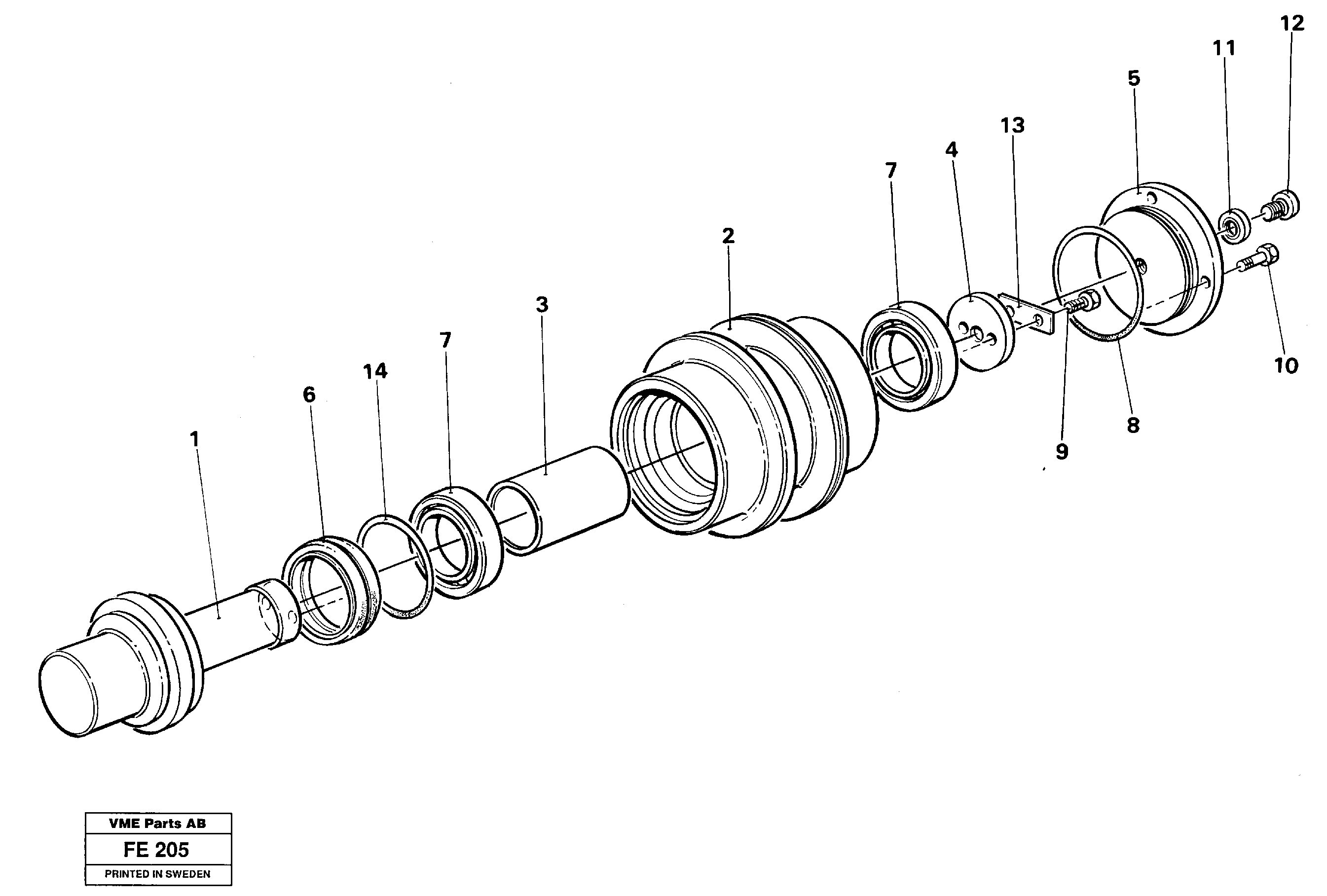 Схема запчастей Volvo EC620 - 10985 Top roller EC620 ?KERMAN ?KERMAN EC620 SER NO - 445