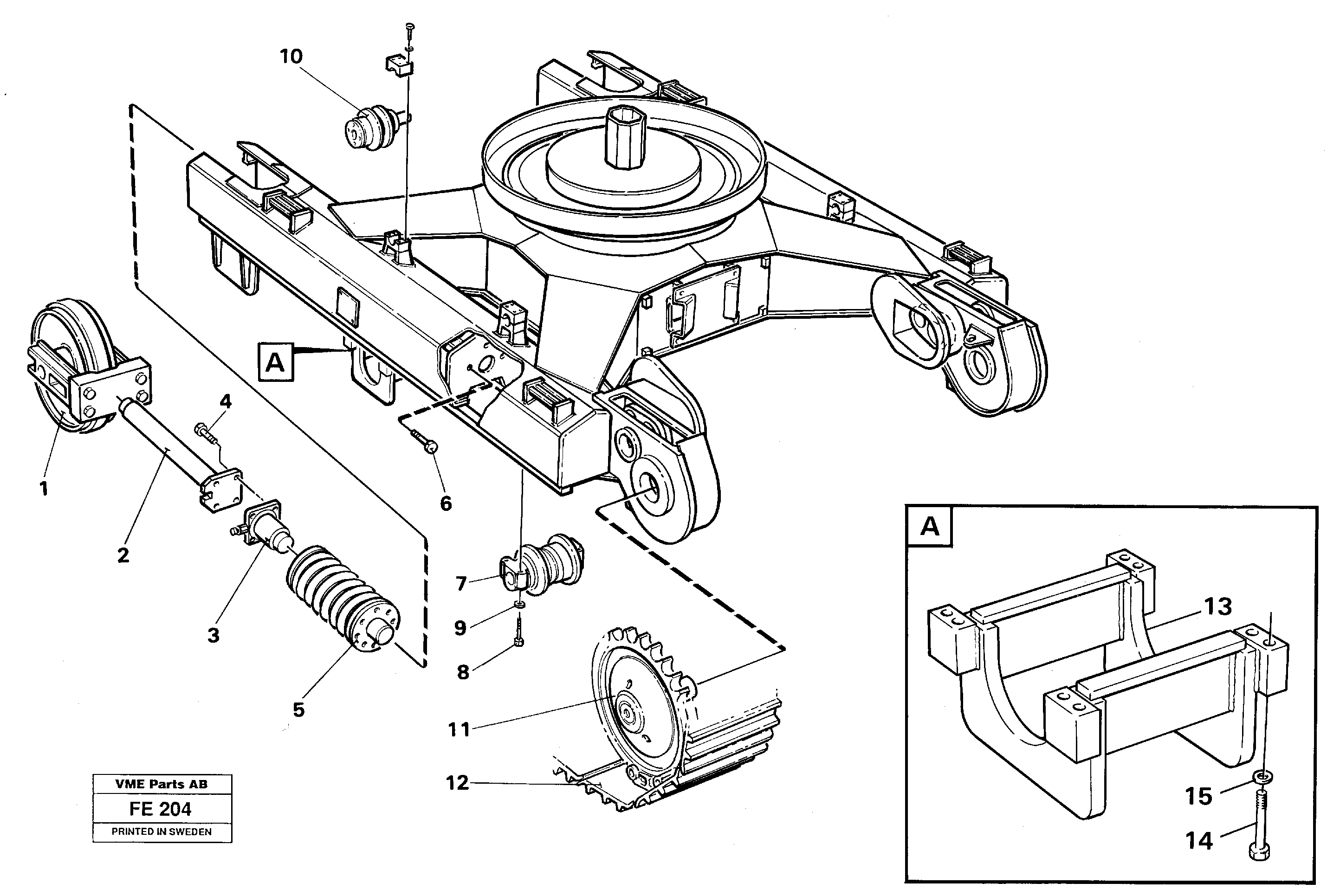 Схема запчастей Volvo EC620 - 52808 Crawler unit EC620 ?KERMAN ?KERMAN EC620 SER NO - 445