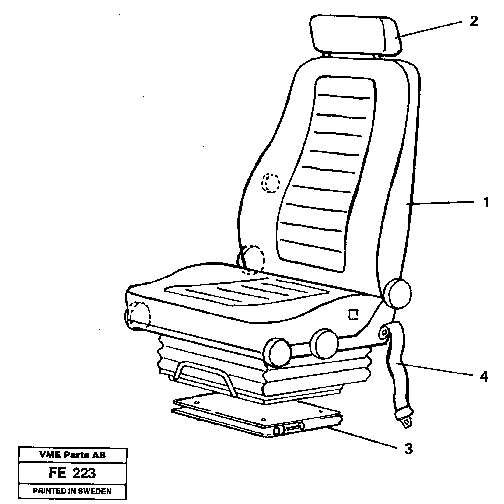 Схема запчастей Volvo EC620 - 29469 Operator seat Viking EC620 ?KERMAN ?KERMAN EC620 SER NO - 445