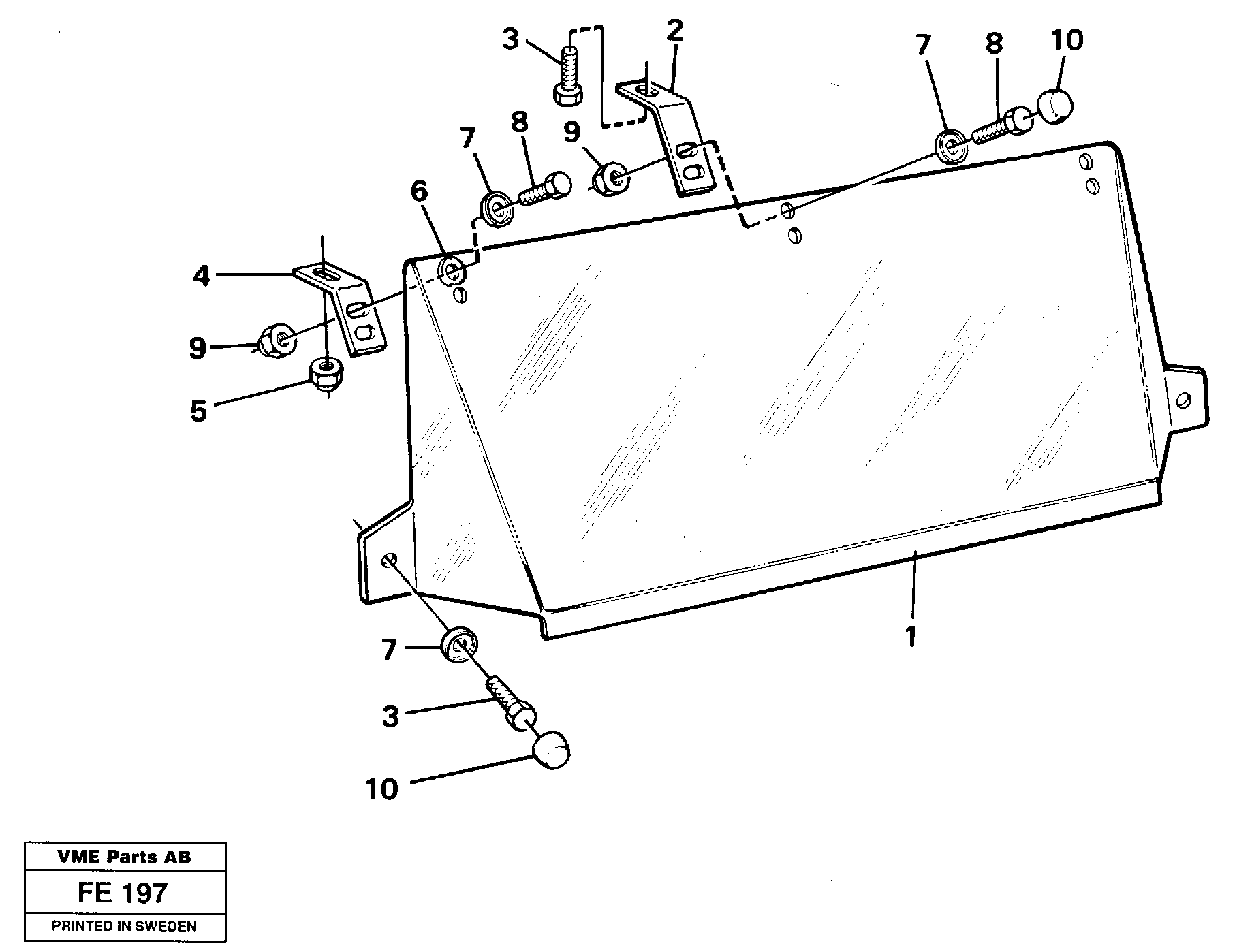 Схема запчастей Volvo EC620 - 35433 Sun visor, outer EC620 ?KERMAN ?KERMAN EC620 SER NO - 445