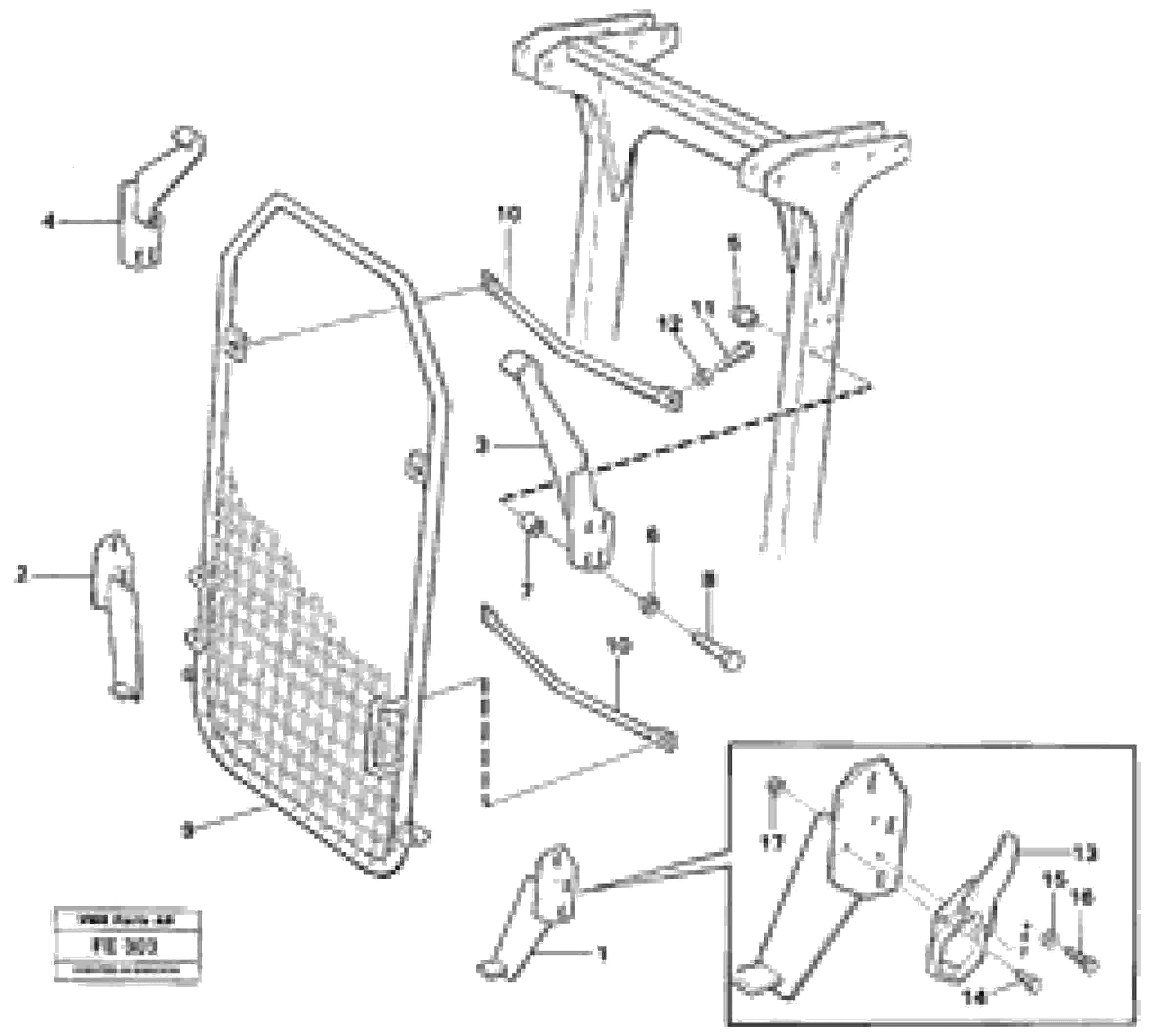 Схема запчастей Volvo EC620 - 52882 Windscreen protection on protection over cab EC620 ?KERMAN ?KERMAN EC620 SER NO - 445