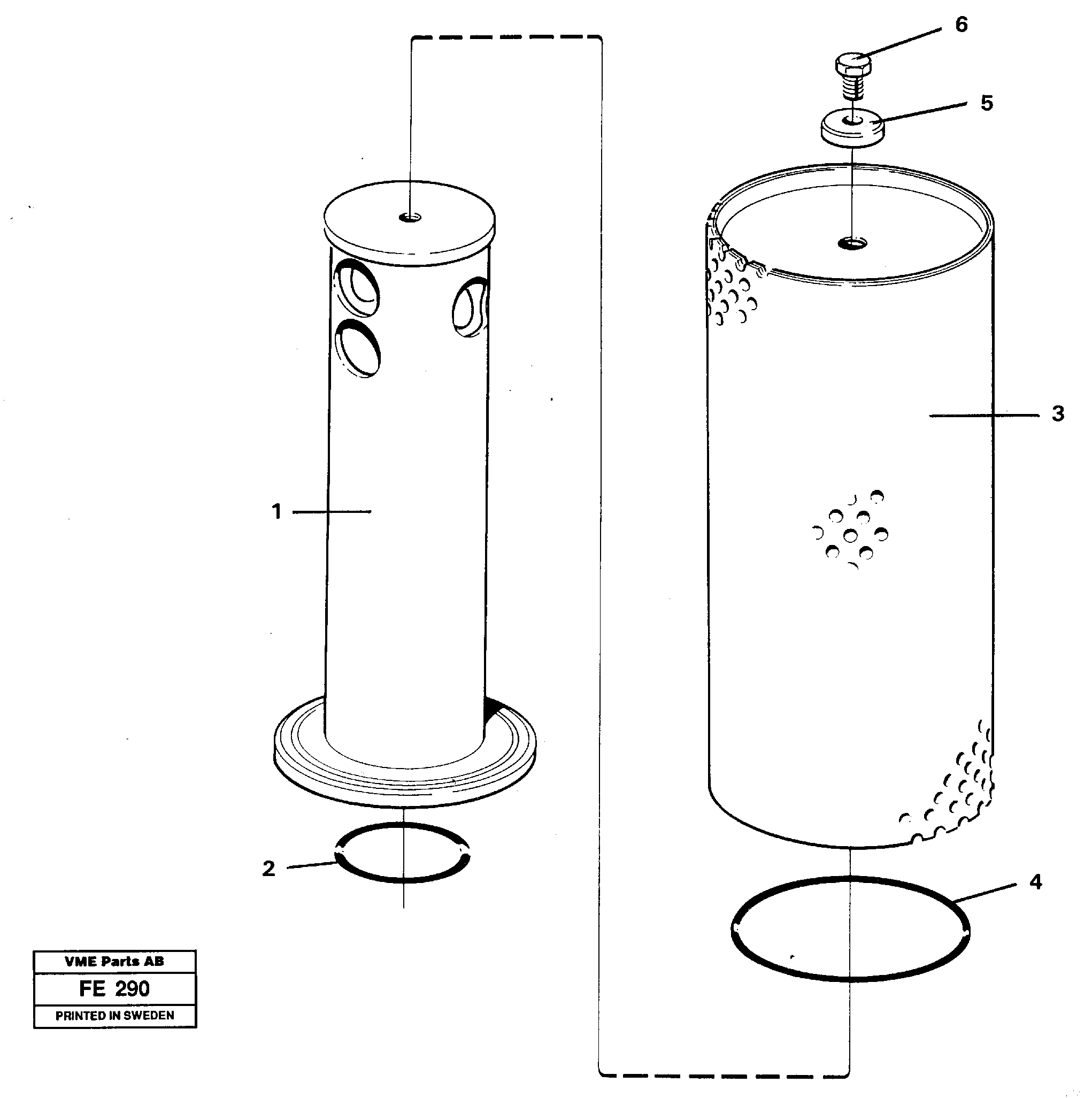 Схема запчастей Volvo EC620 - 28579 Return strainer EC620 ?KERMAN ?KERMAN EC620 SER NO - 445