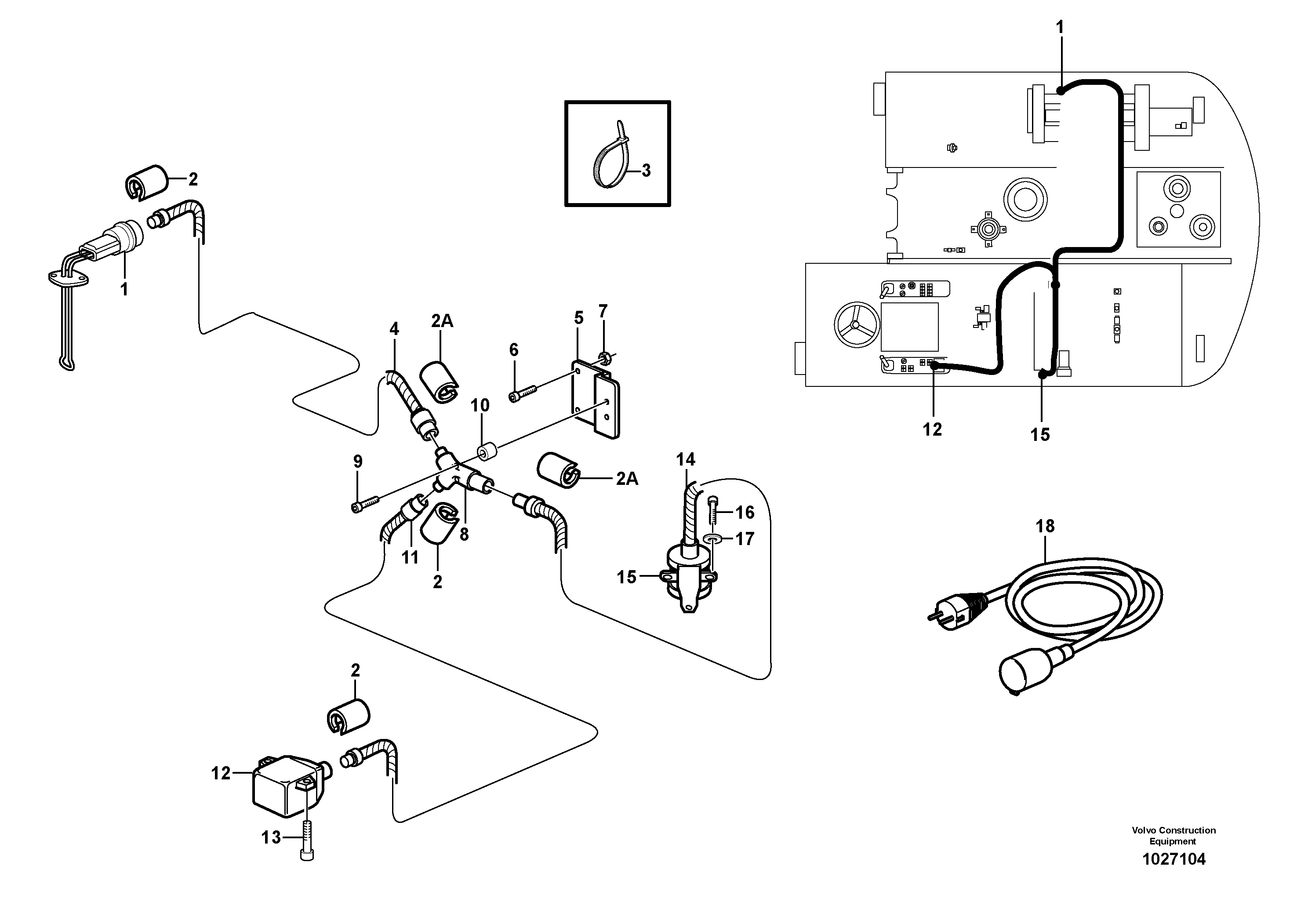 Схема запчастей Volvo EW200B - 7179 Engine heater EW200B