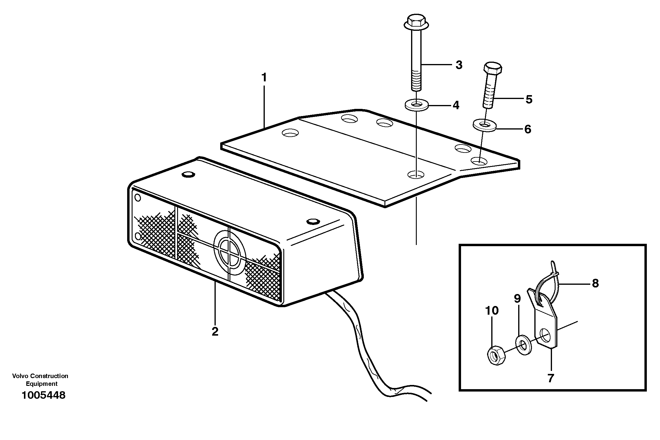 Схема запчастей Volvo EW200B - 93521 Travel alarm, acoustic EW200B