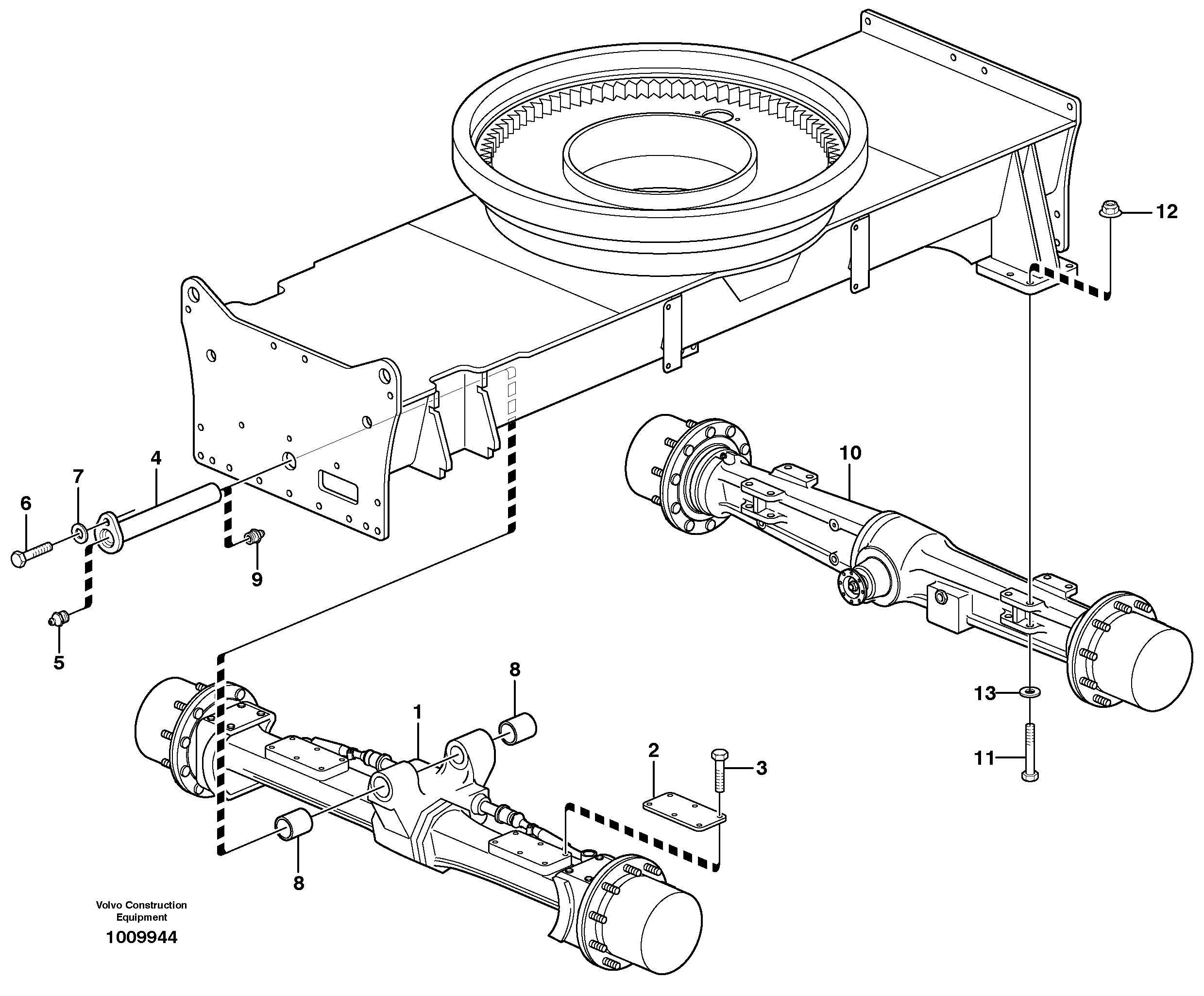 Схема запчастей Volvo EW200B - 25048 Drive shaft, mounting EW200B