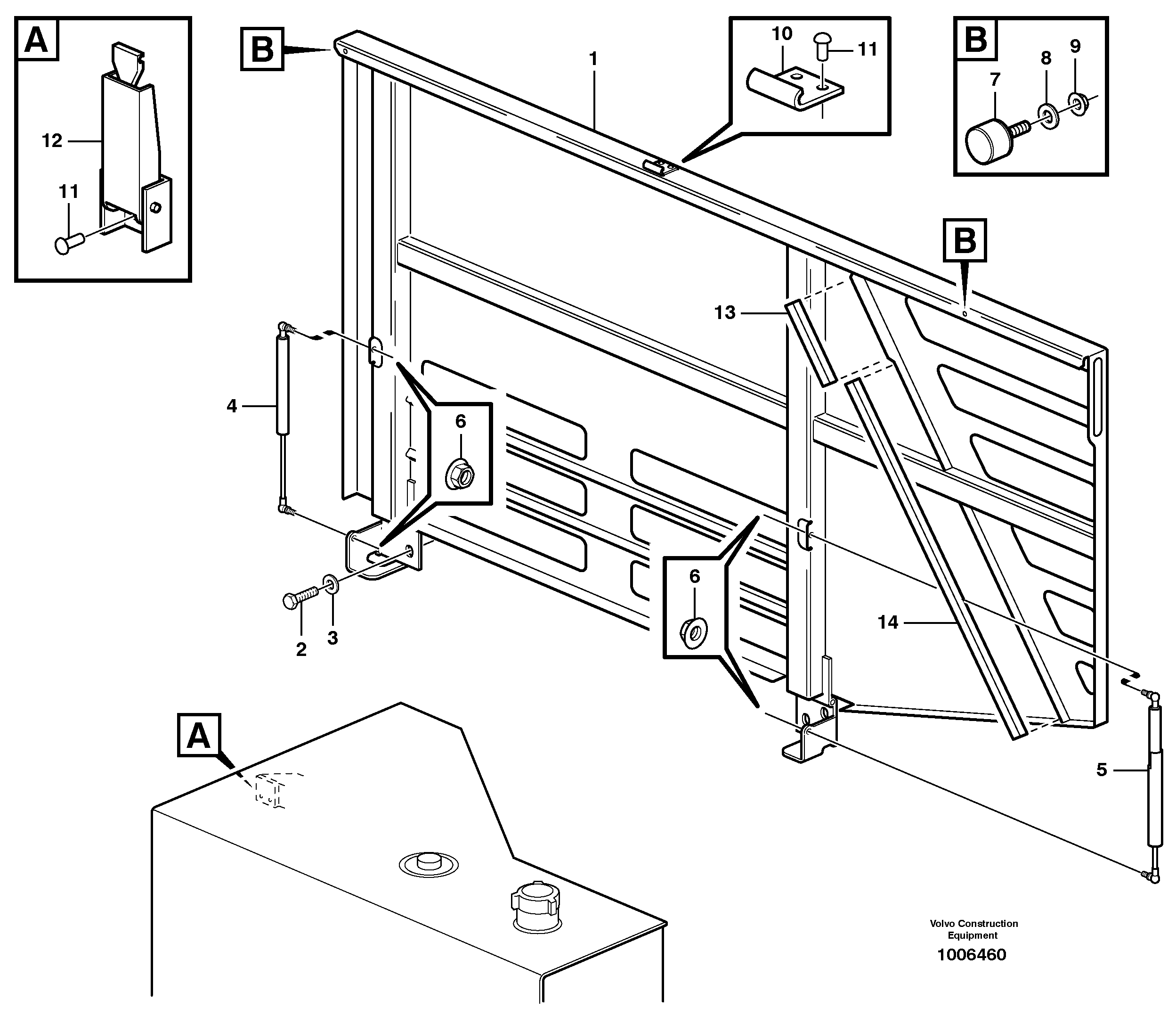 Схема запчастей Volvo EW200B - 100660 Hatch EW200B