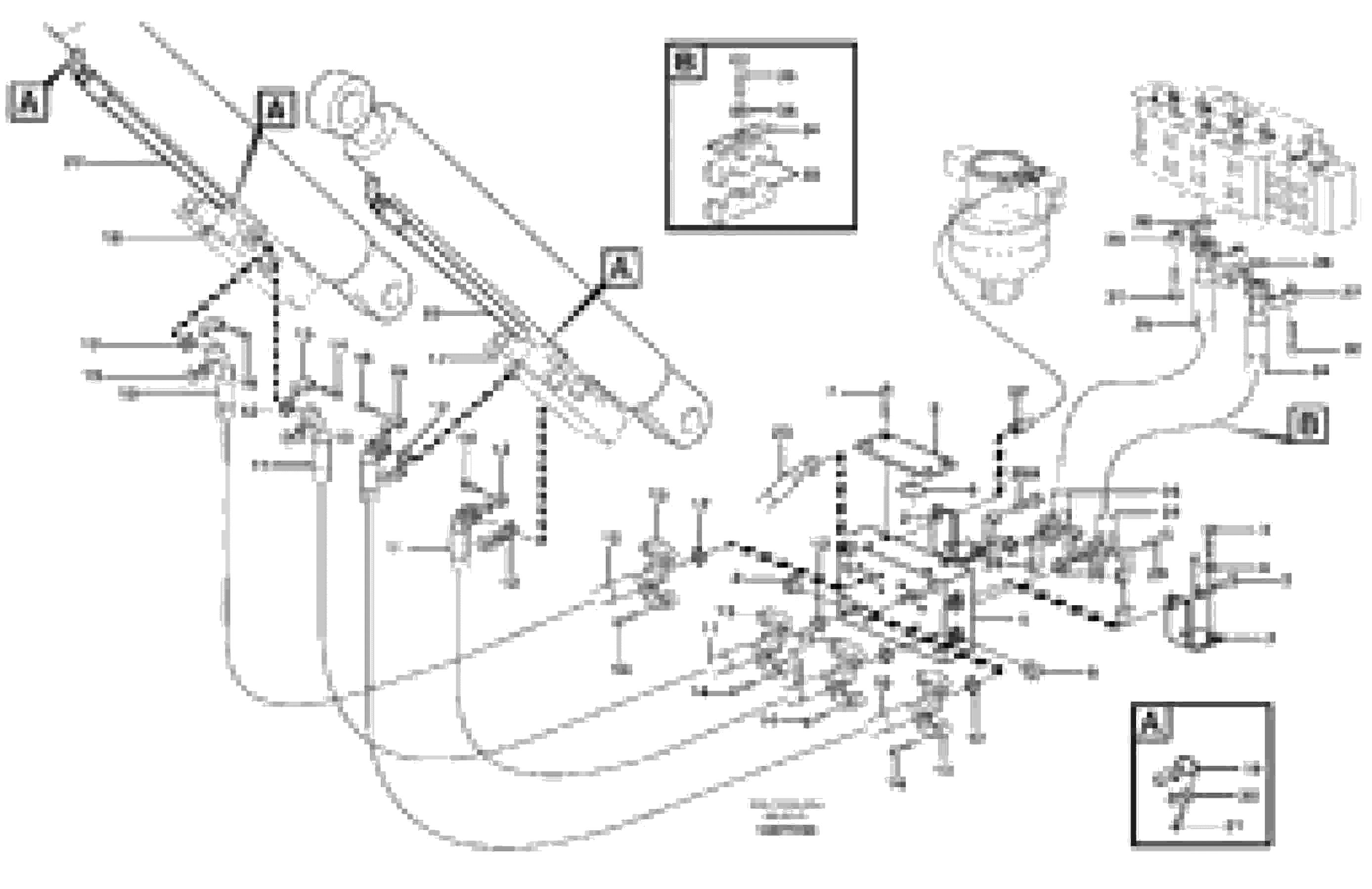 Схема запчастей Volvo EW200B - 53589 Hydraulic system, boom EW200B