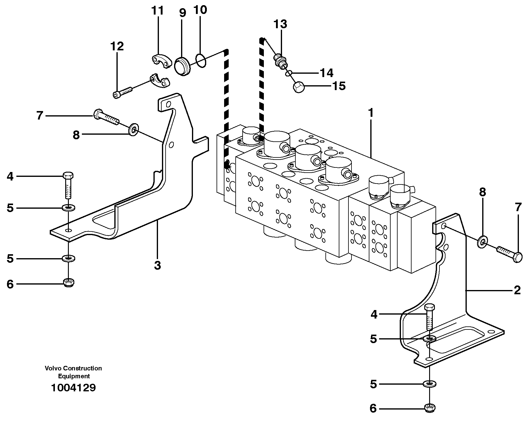 Схема запчастей Volvo EW200B - 20083 Main valve assembly with fitting parts EW200B