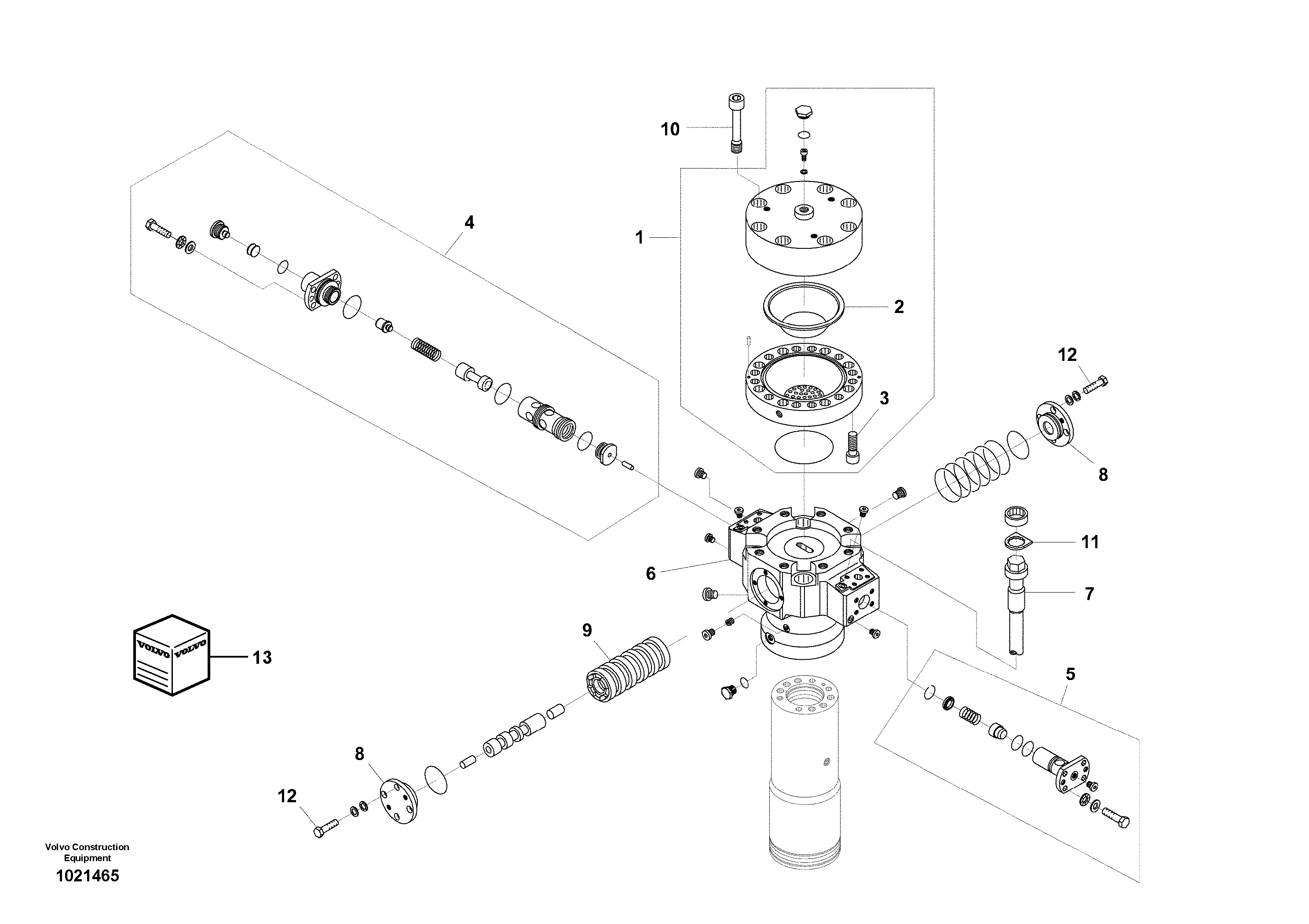Схема запчастей Volvo EW200B - 7644 Hydraulic hammer, Accumulator EW200B