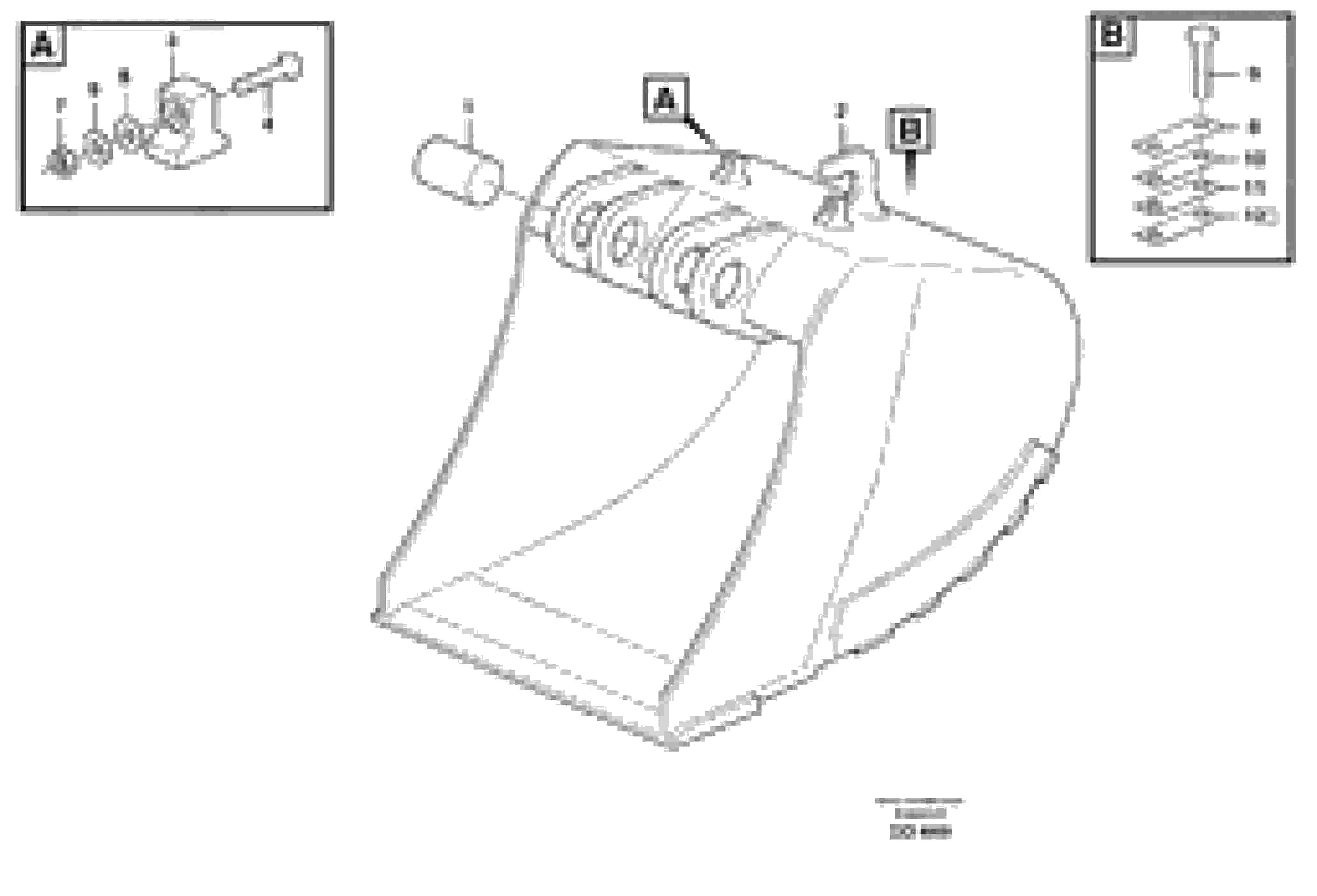 Схема запчастей Volvo EW200B - 28656 Buckets for quickfit, S1 - S2 ATTACHMENTS ATTACHMENTS BUCKETS