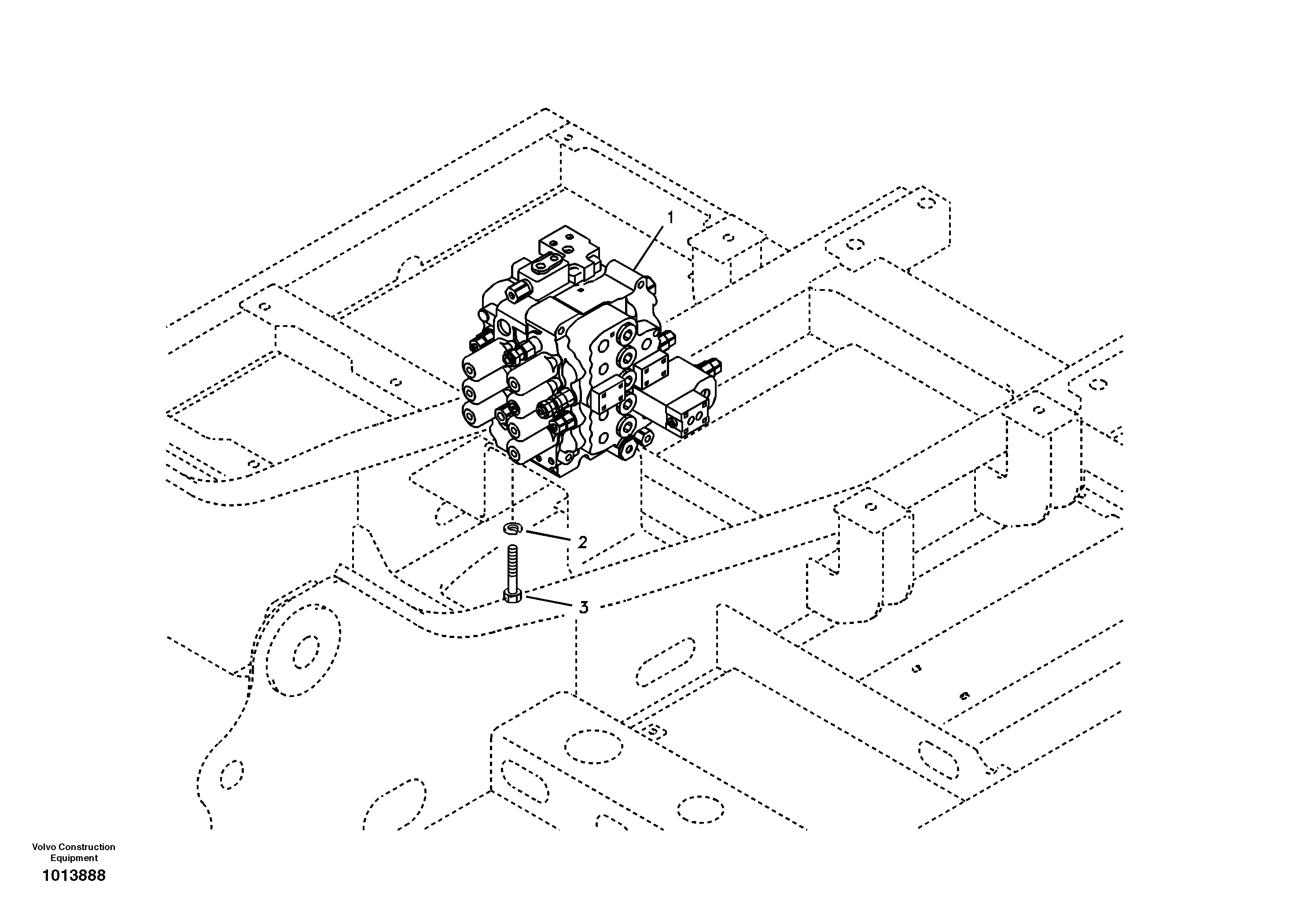 Схема запчастей Volvo EW145B - 17332 Control valve with fitting parts EW145B