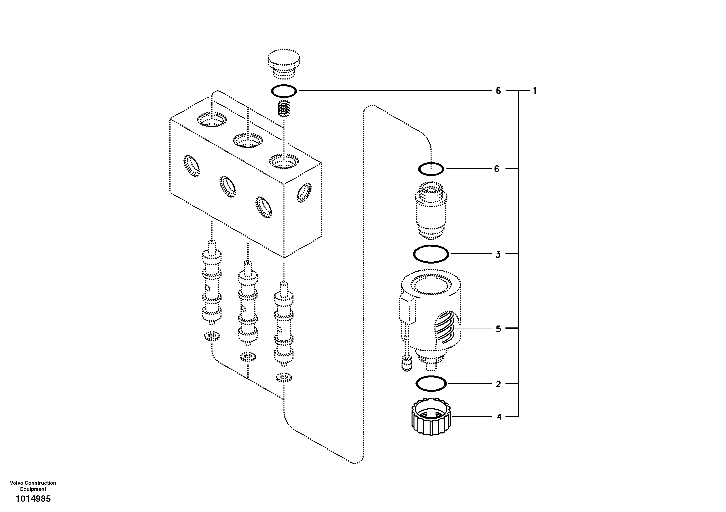 Схема запчастей Volvo EW145B - 96795 Servo system, solenoid valve EW145B