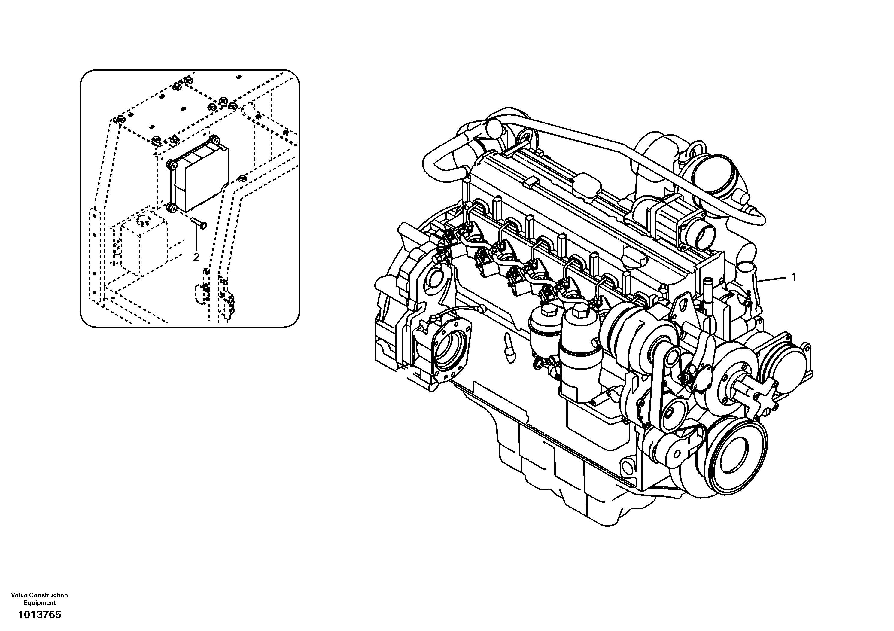 Схема запчастей Volvo EW145B - 4152 Двигатель в сборе EW145B