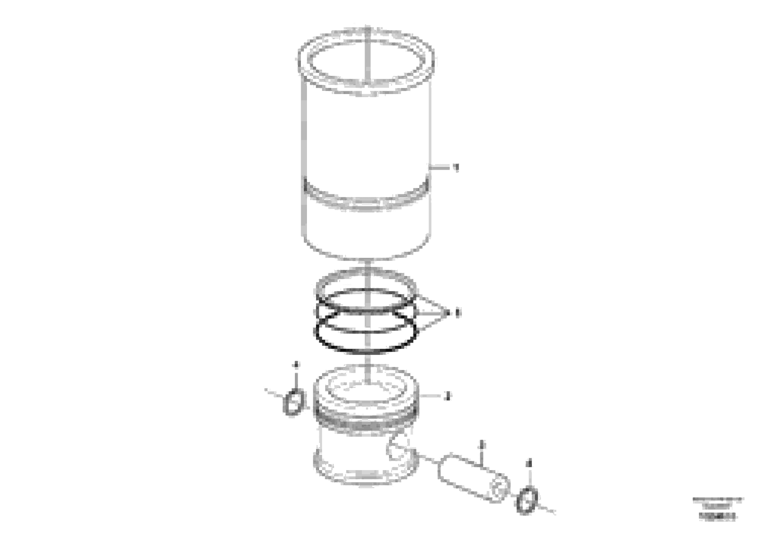 Схема запчастей Volvo EW145B - 11181 Cylinder liner and piston EW145B