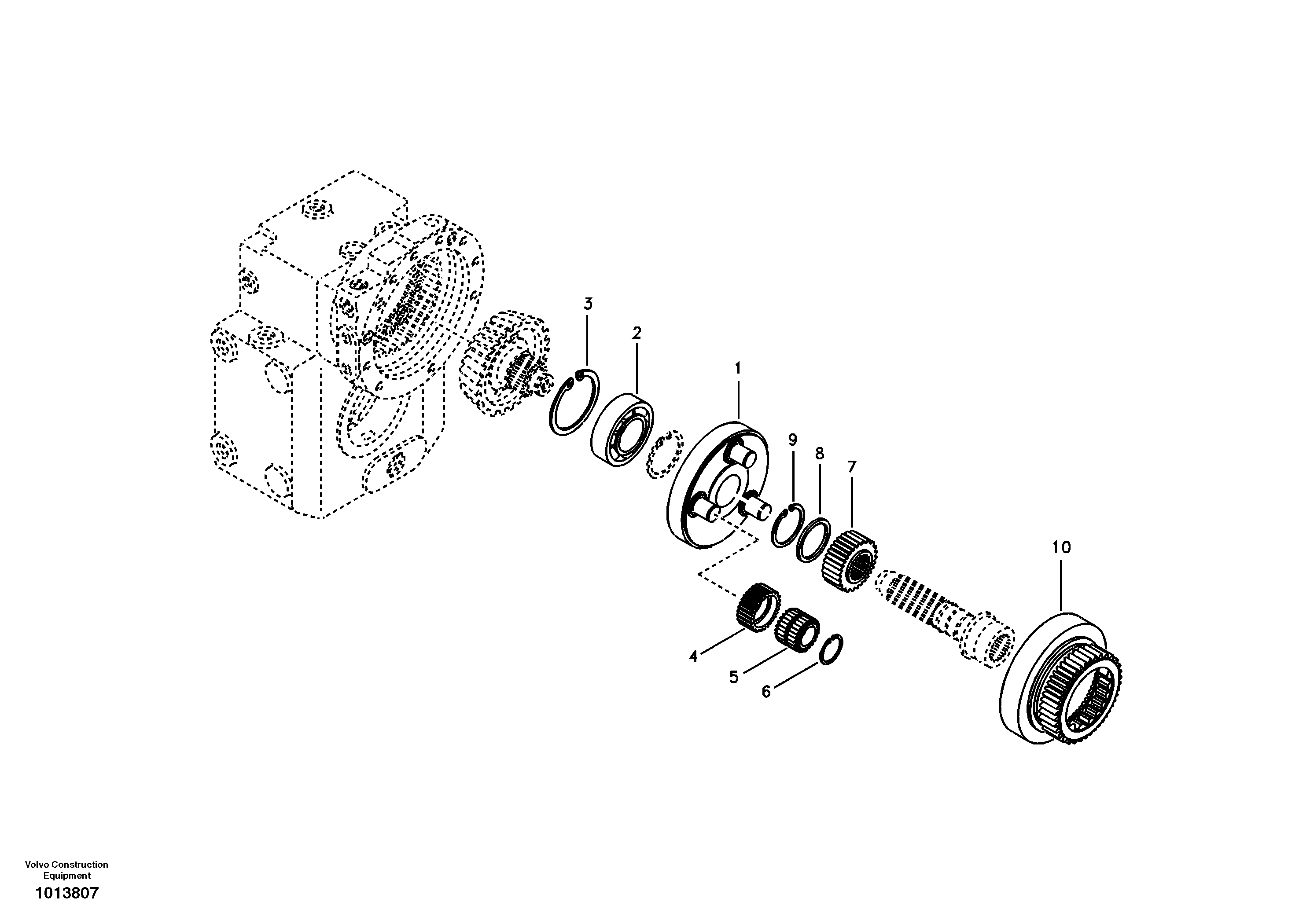 Схема запчастей Volvo EW145B - 20458 Planetary drive EW145B