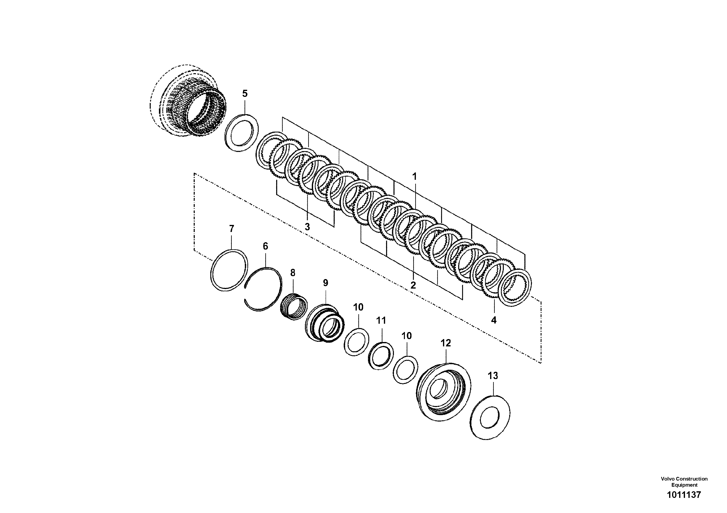 Схема запчастей Volvo EW145B - 52862 Муфта соединительная EW145B