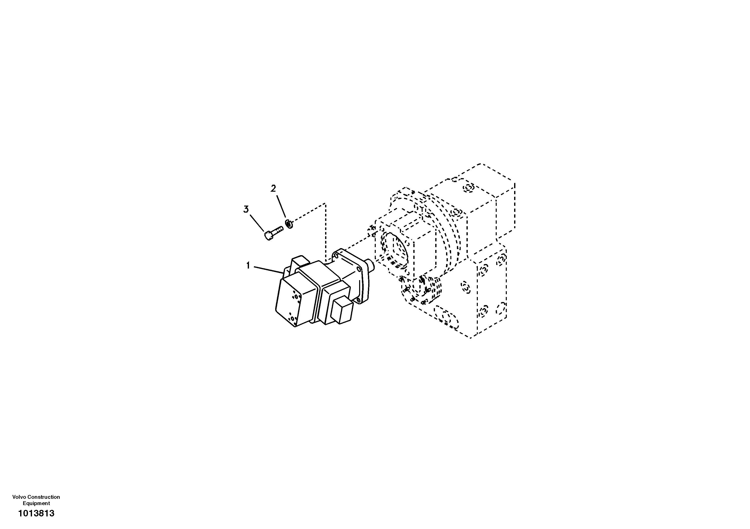 Схема запчастей Volvo EW145B - 23325 Travel motor with mounting parts EW145B