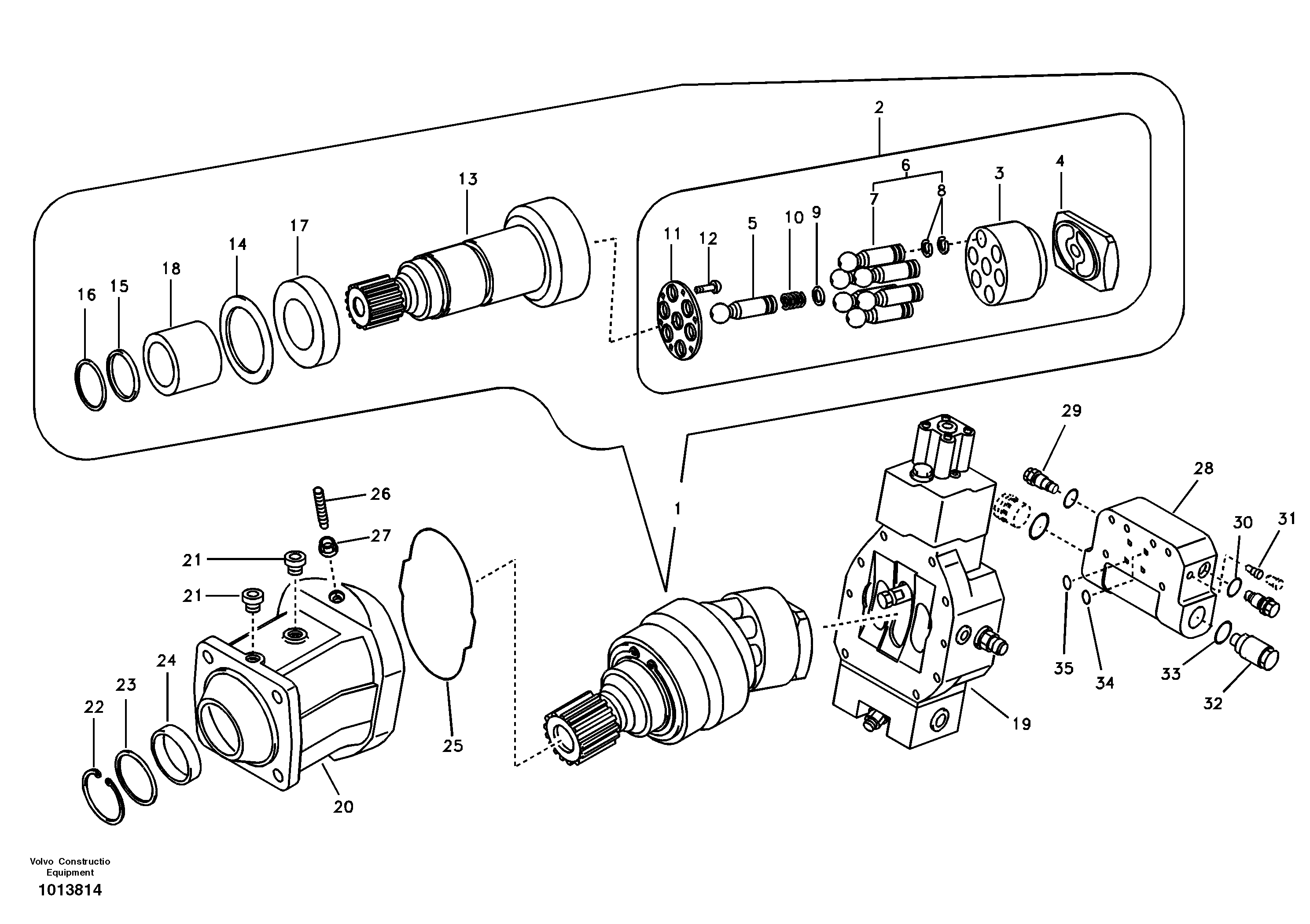 Схема запчастей Volvo EW145B - 44172 Гидромотор хода EW145B