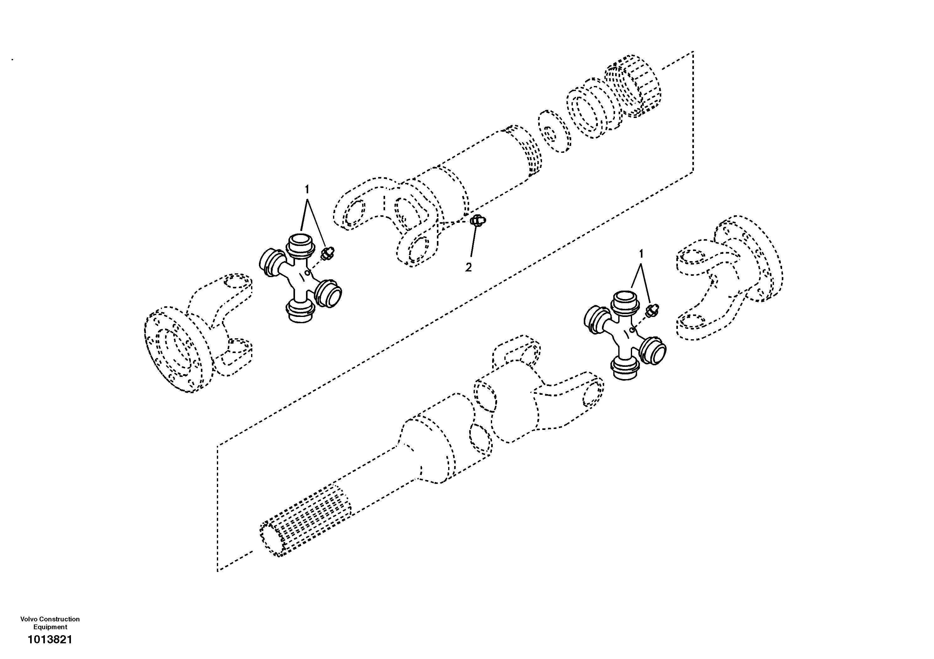 Схема запчастей Volvo EW145B - 24048 Propeller shaft, front EW145B