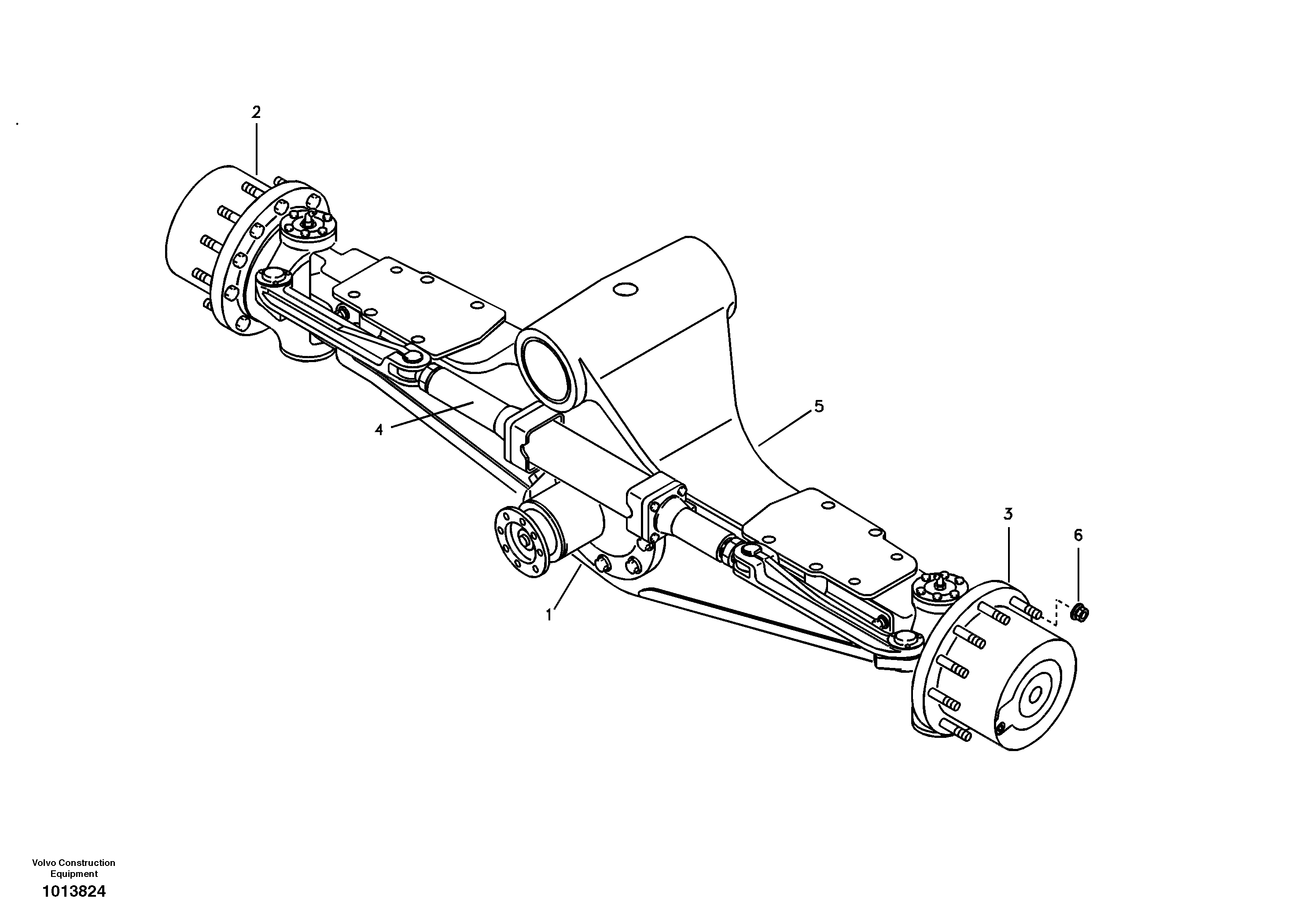 Схема запчастей Volvo EW145B - 73722 Axle, front EW145B