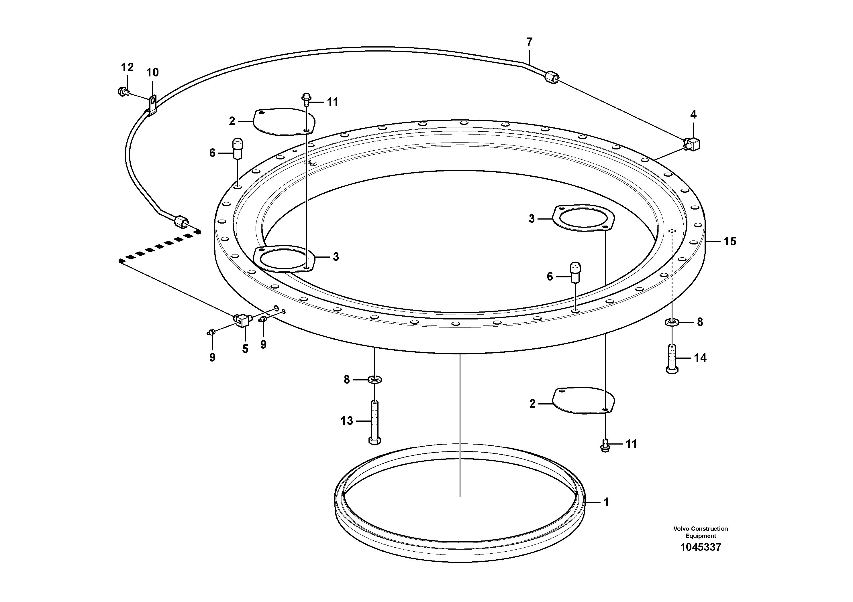 Схема запчастей Volvo EW145B - 50283 Swing system EW145B PRIME S/N 15001-