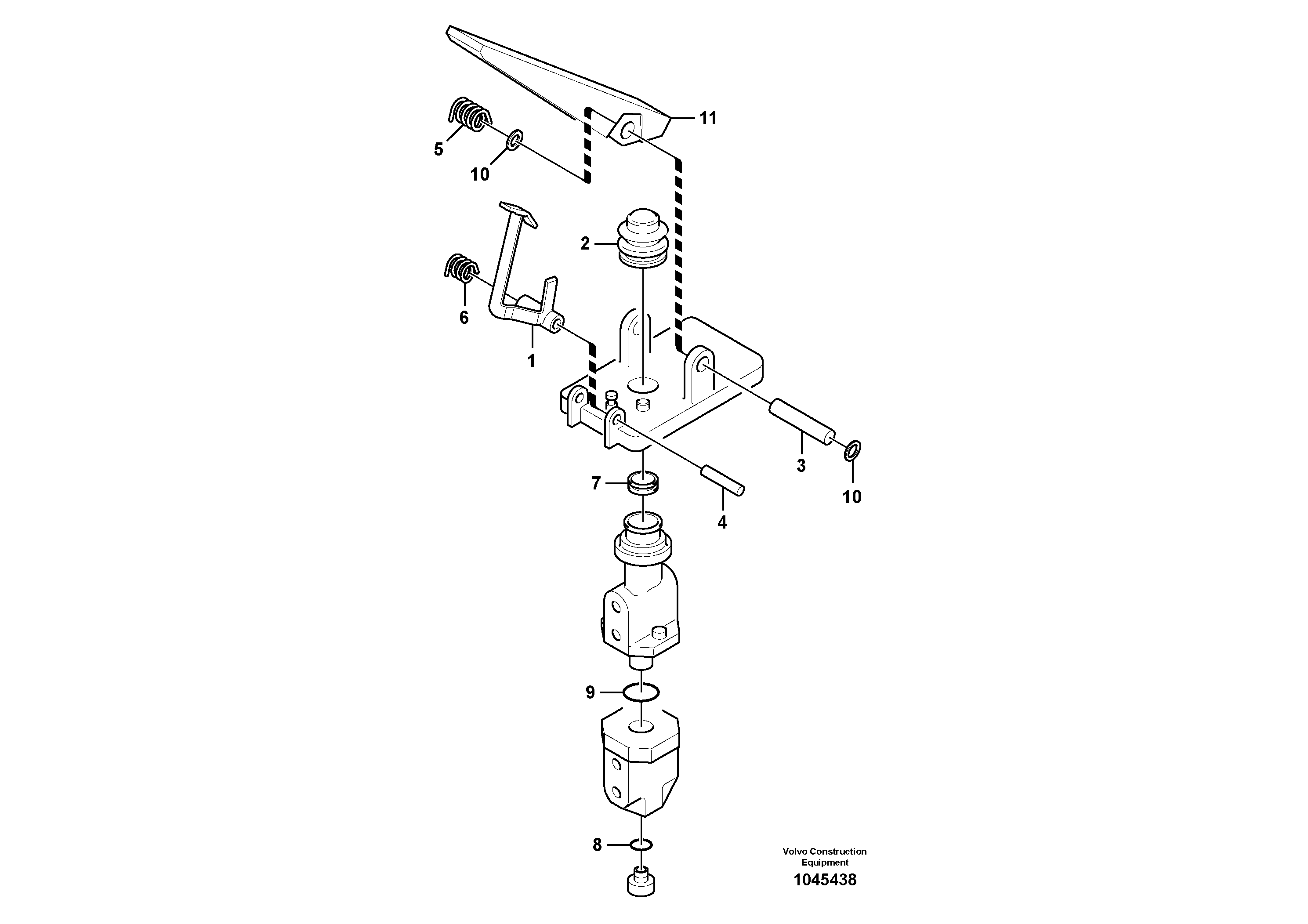 Схема запчастей Volvo EW145B - 50284 Hydraulic system, brake valve EW145B PRIME S/N 15001-