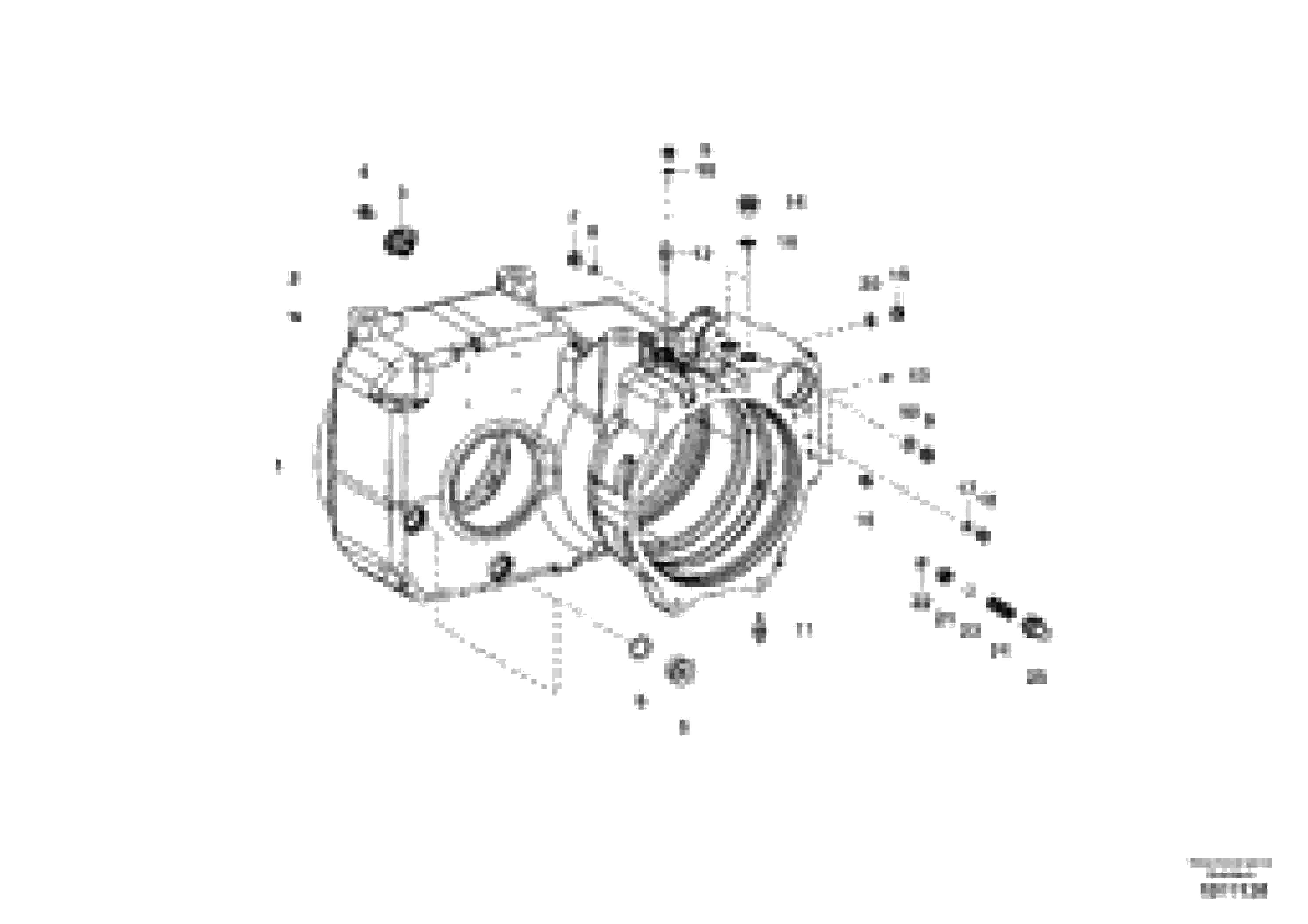 Схема запчастей Volvo EW145B - 75845 Gear box housing with fitting parts EW145B PRIME S/N 15001-