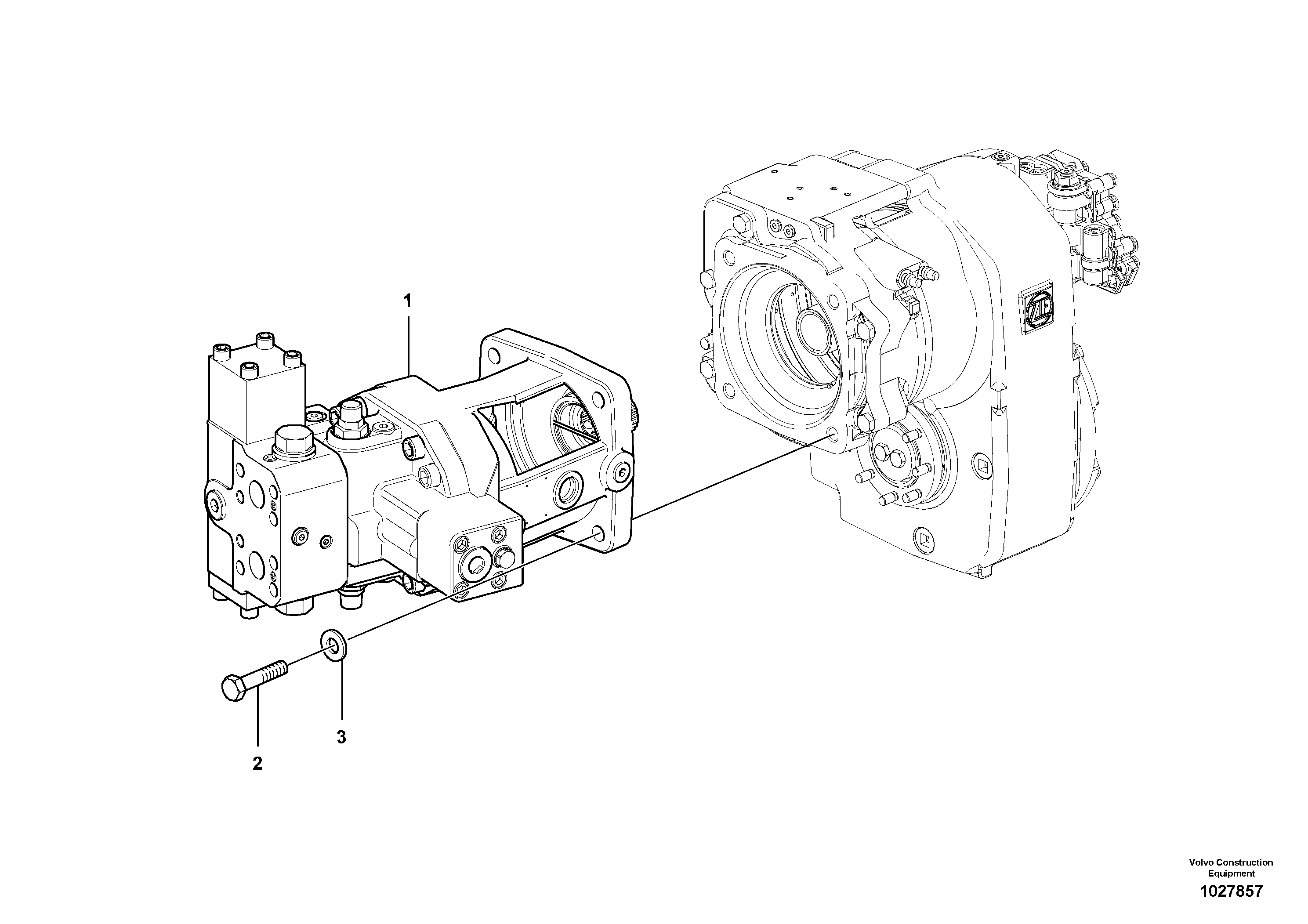 Схема запчастей Volvo EW145B - 49611 Гидромотор хода EW145B PRIME S/N 15001-