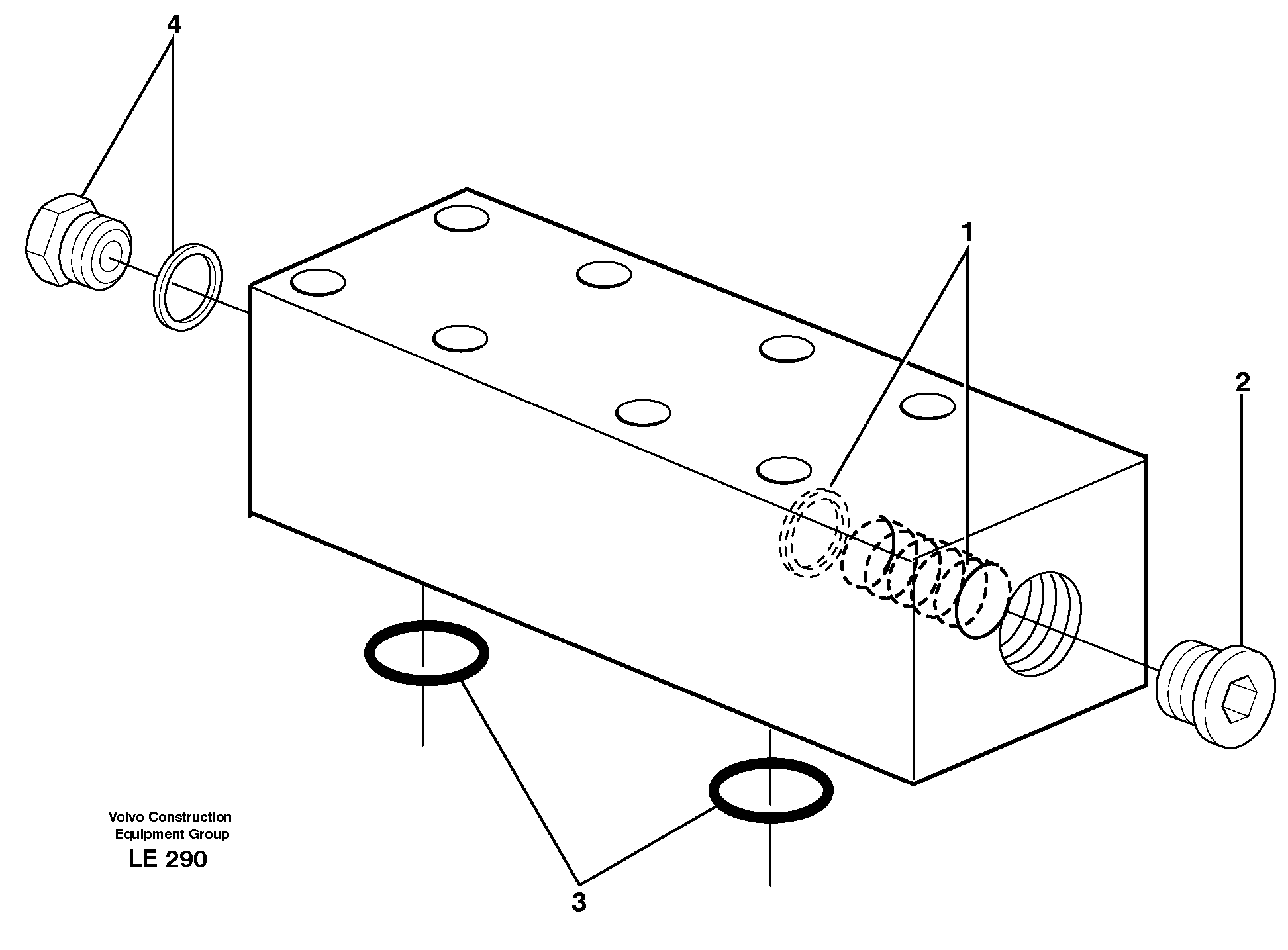 Схема запчастей Volvo EC160 - 8530 Float position valve EC160 SER NO 1001-