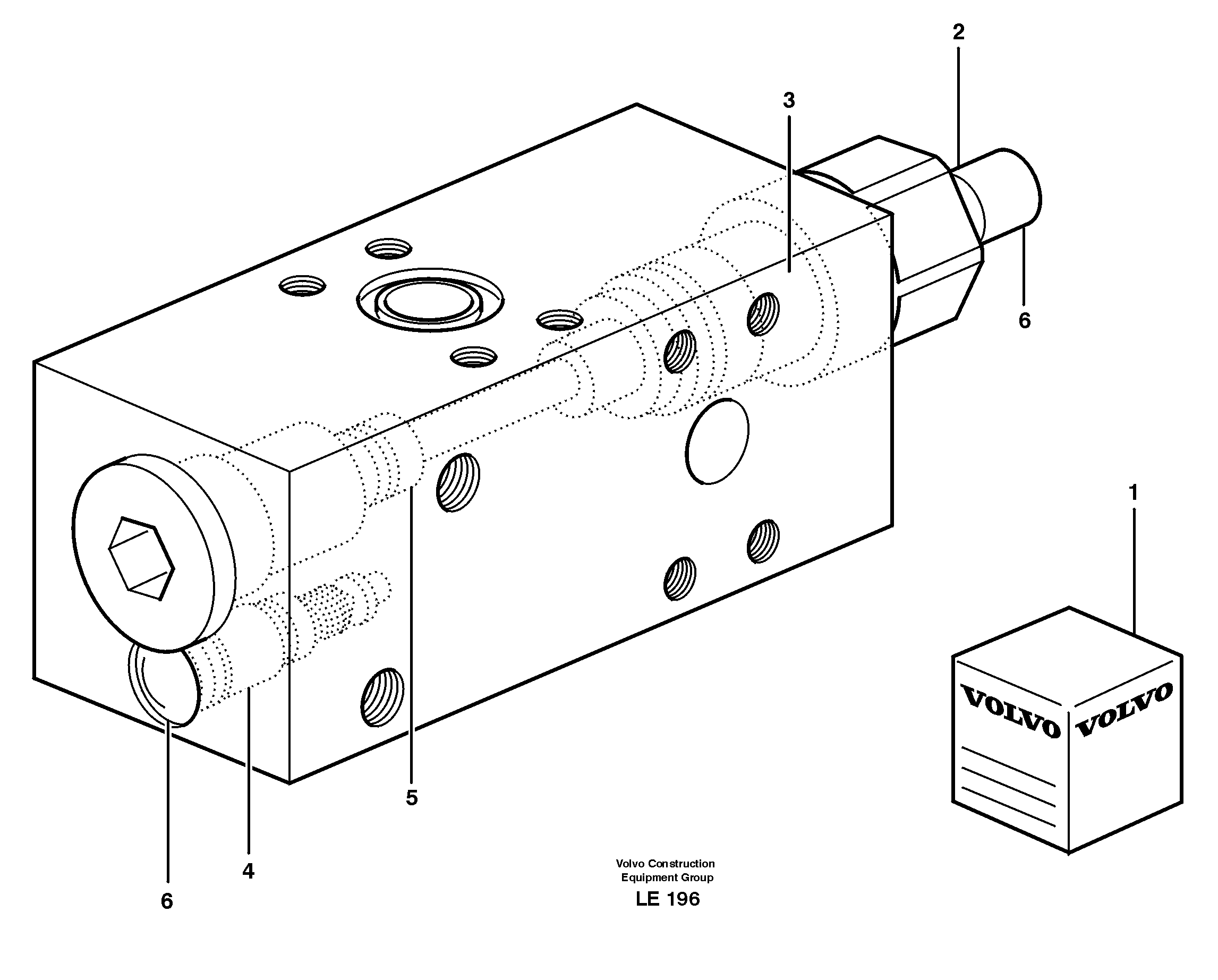 Схема запчастей Volvo EC160 - 92222 Safety valve EC160 SER NO 1001-