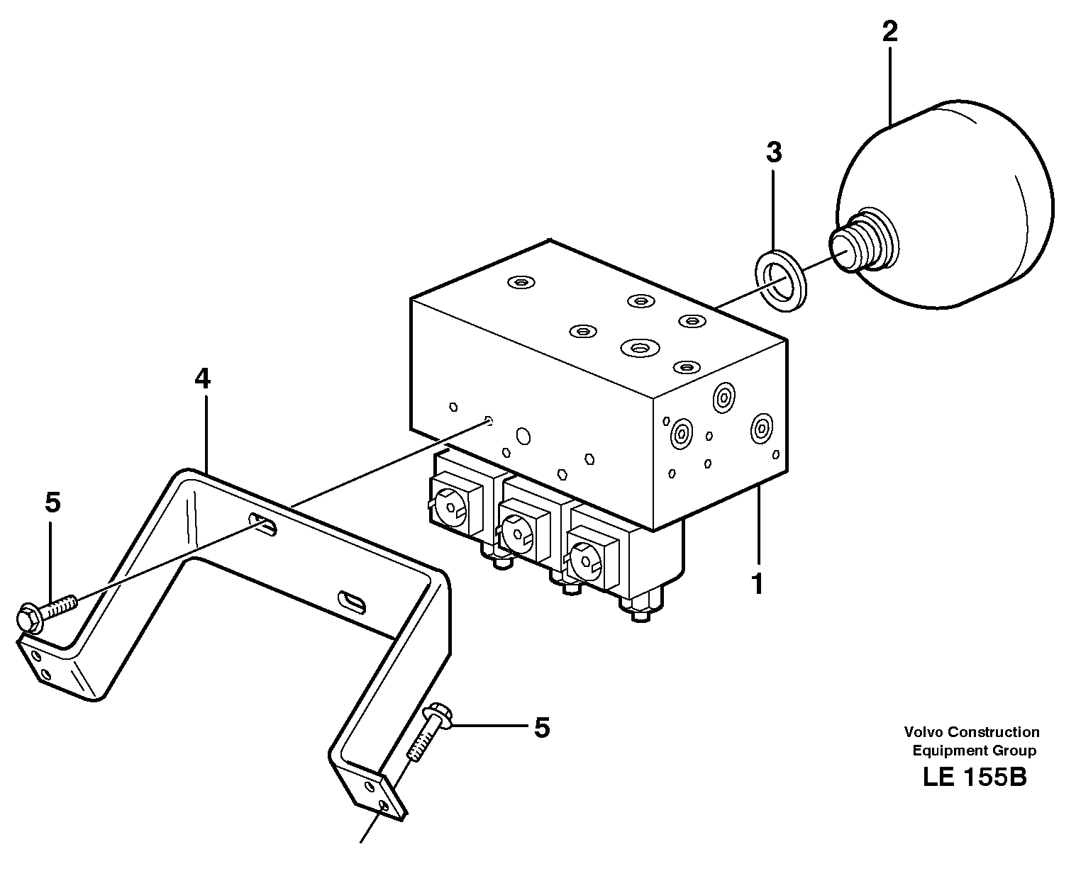 Схема запчастей Volvo EC160 - 8819 Servo valve body EC160 SER NO 1001-