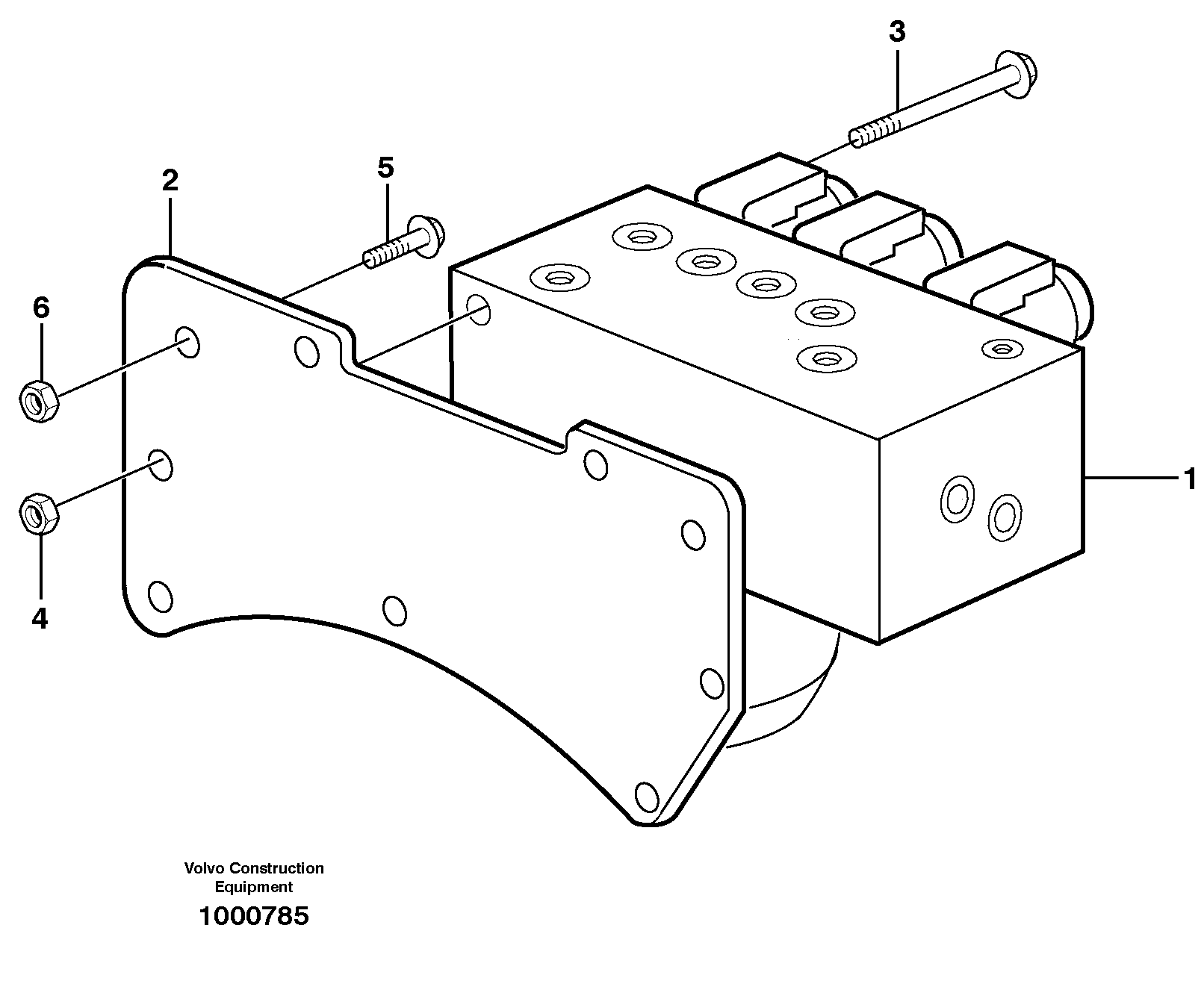 Схема запчастей Volvo EC160 - 8820 Servo valve body EC160 SER NO 1001-