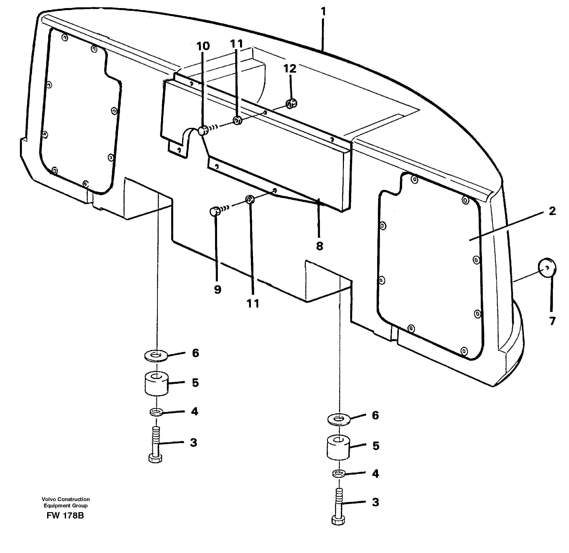 Схема запчастей Volvo EC280 - 77963 Противовесы EC280 SER NO 1001-