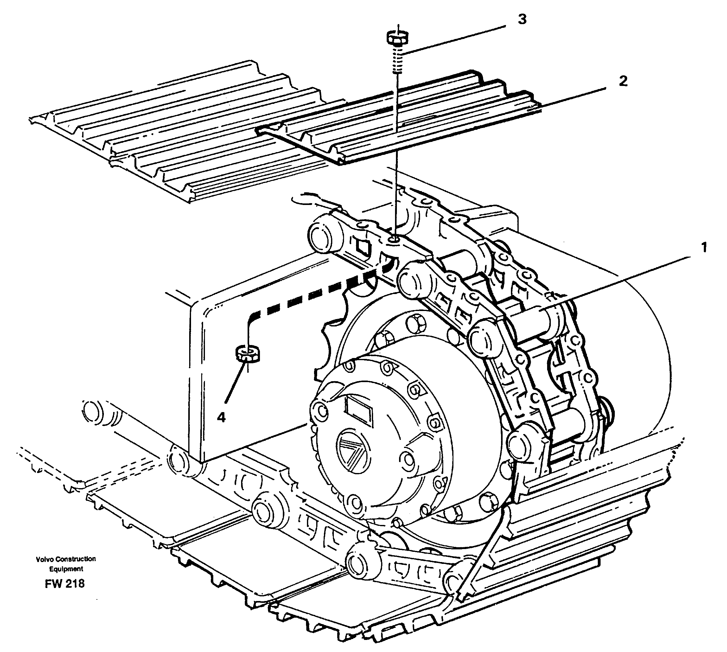 Схема запчастей Volvo EC280 - 19864 Crawler track, Prod 14301016 EC280 SER NO 1001-