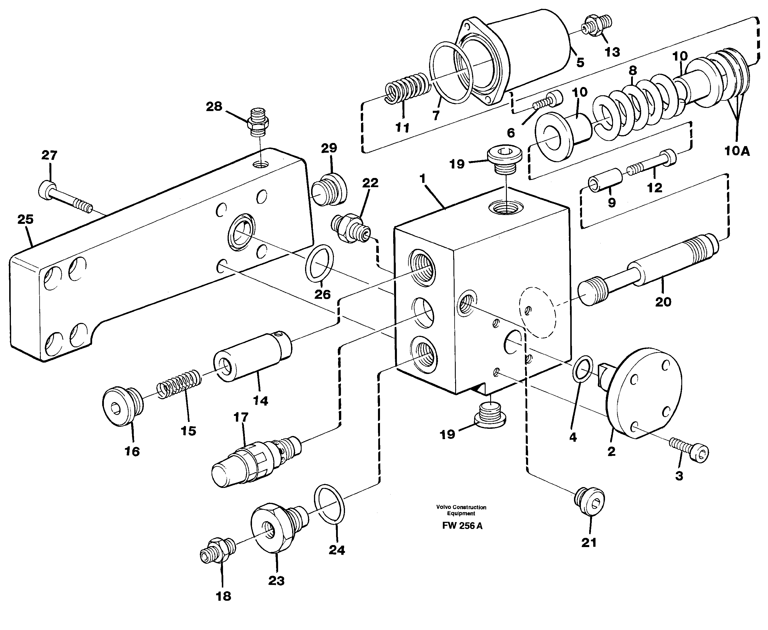 Схема запчастей Volvo EC280 - 104995 Hose rupture valve, boom cylinder EC280 SER NO 1001-