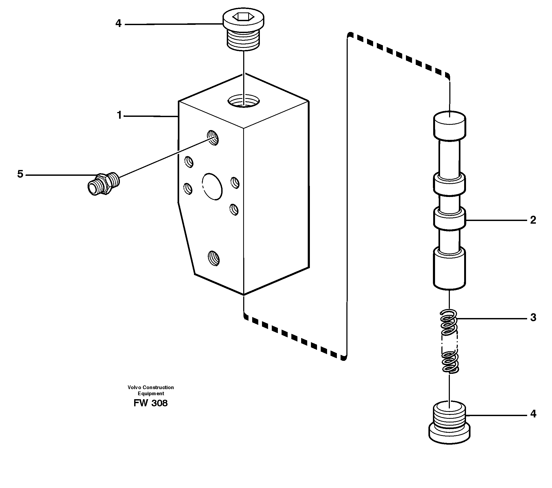 Схема запчастей Volvo EC280 - 12048 Shuttle valve, hammer EC280 SER NO 1001-