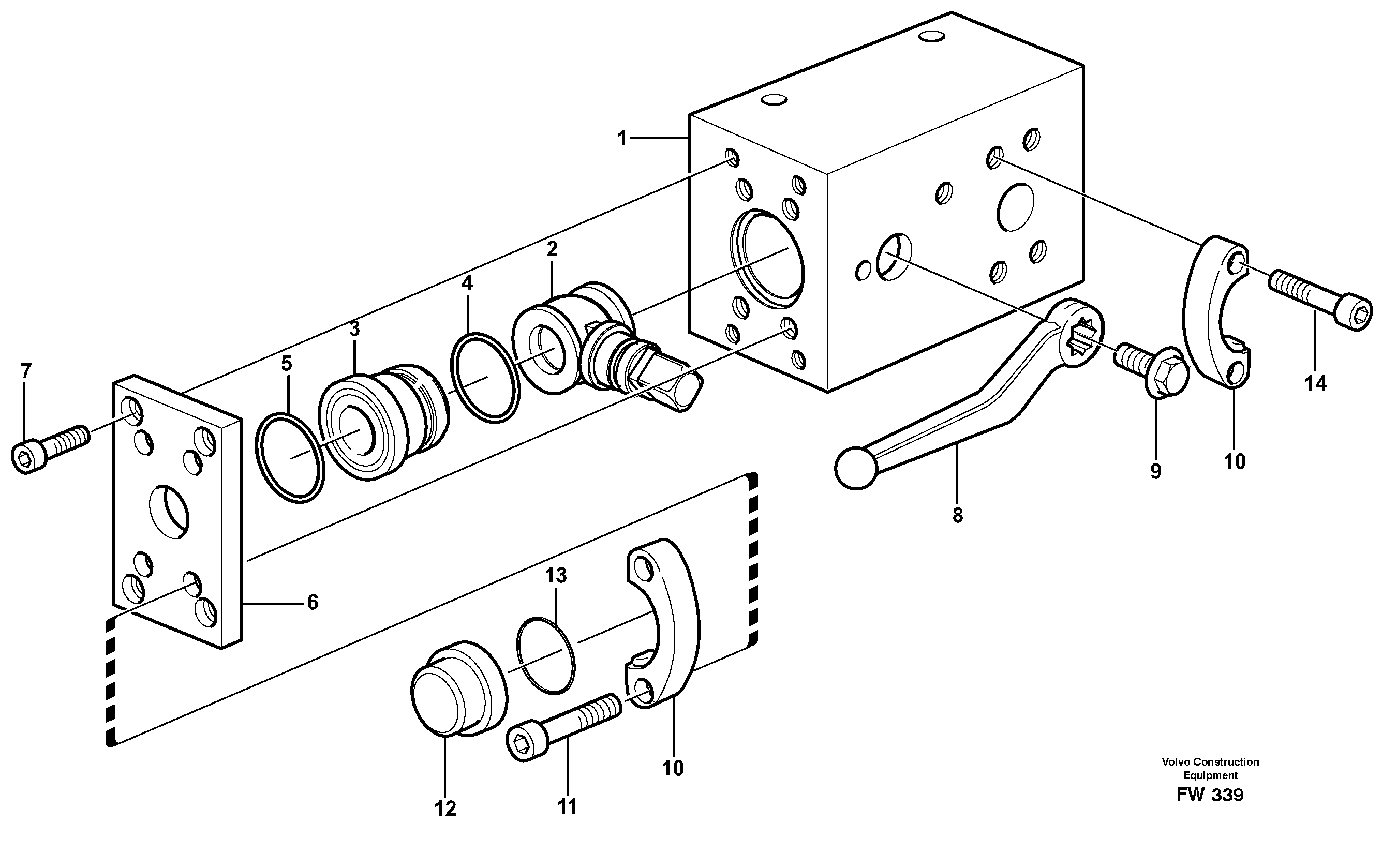 Схема запчастей Volvo EC280 - 12055 Shut-off cock, hammer / shears EC280 SER NO 1001-