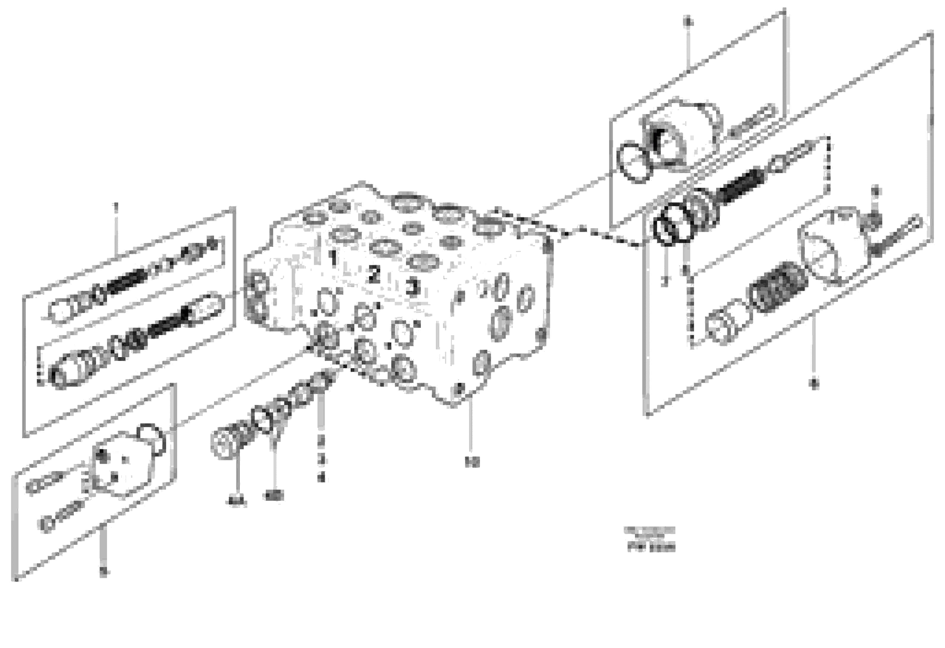 Схема запчастей Volvo EC280 - 21924 valve body, valves EC280 SER NO 1001-