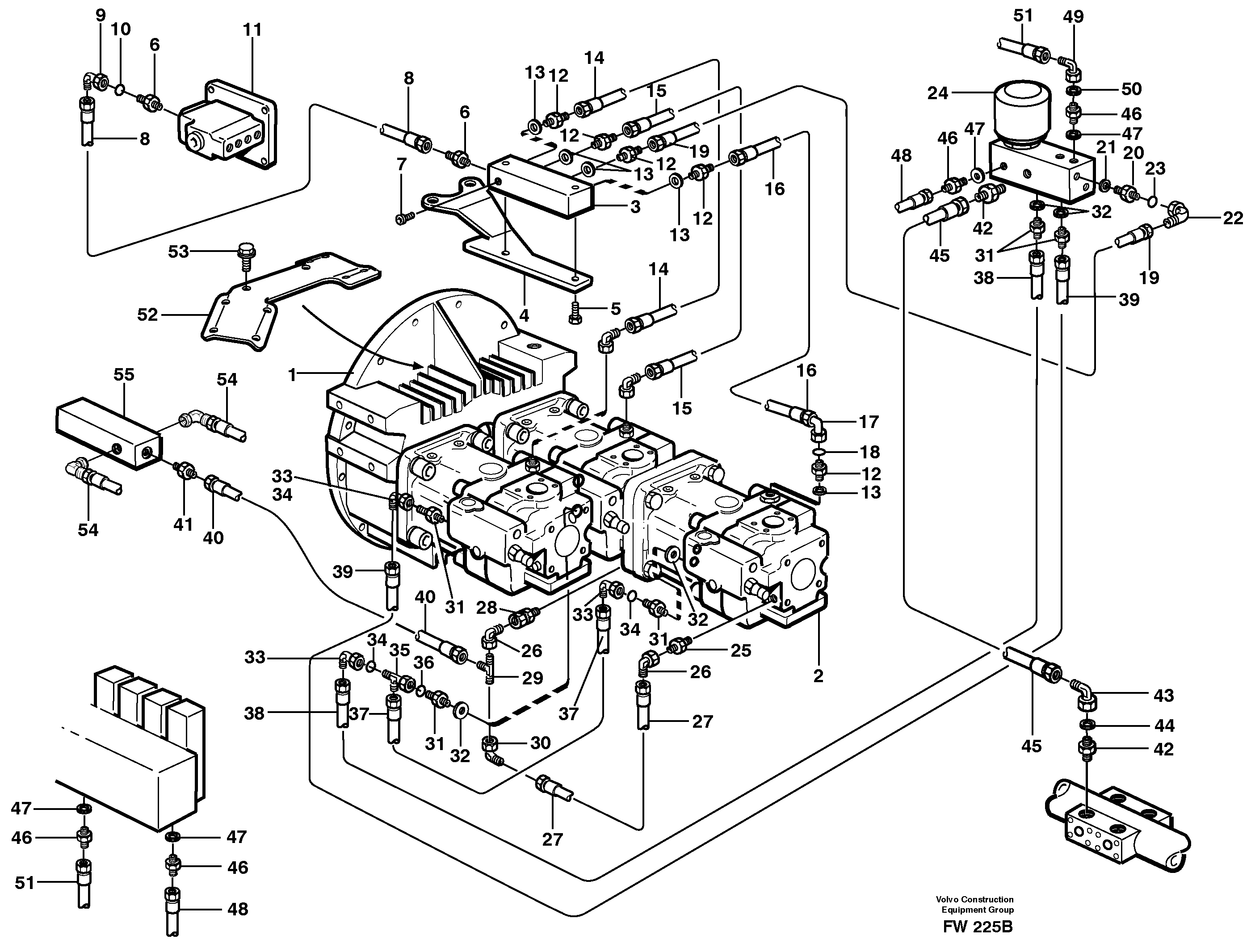 Схема запчастей Volvo EC280 - 12058 Pump control EC280 SER NO 1001-