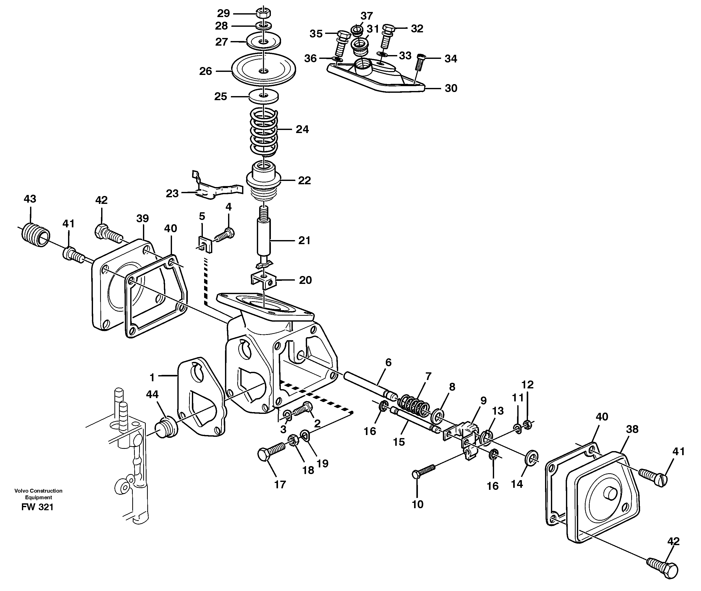 Схема запчастей Volvo EC280 - 61589 Smoke limiter EC280 SER NO 1001-